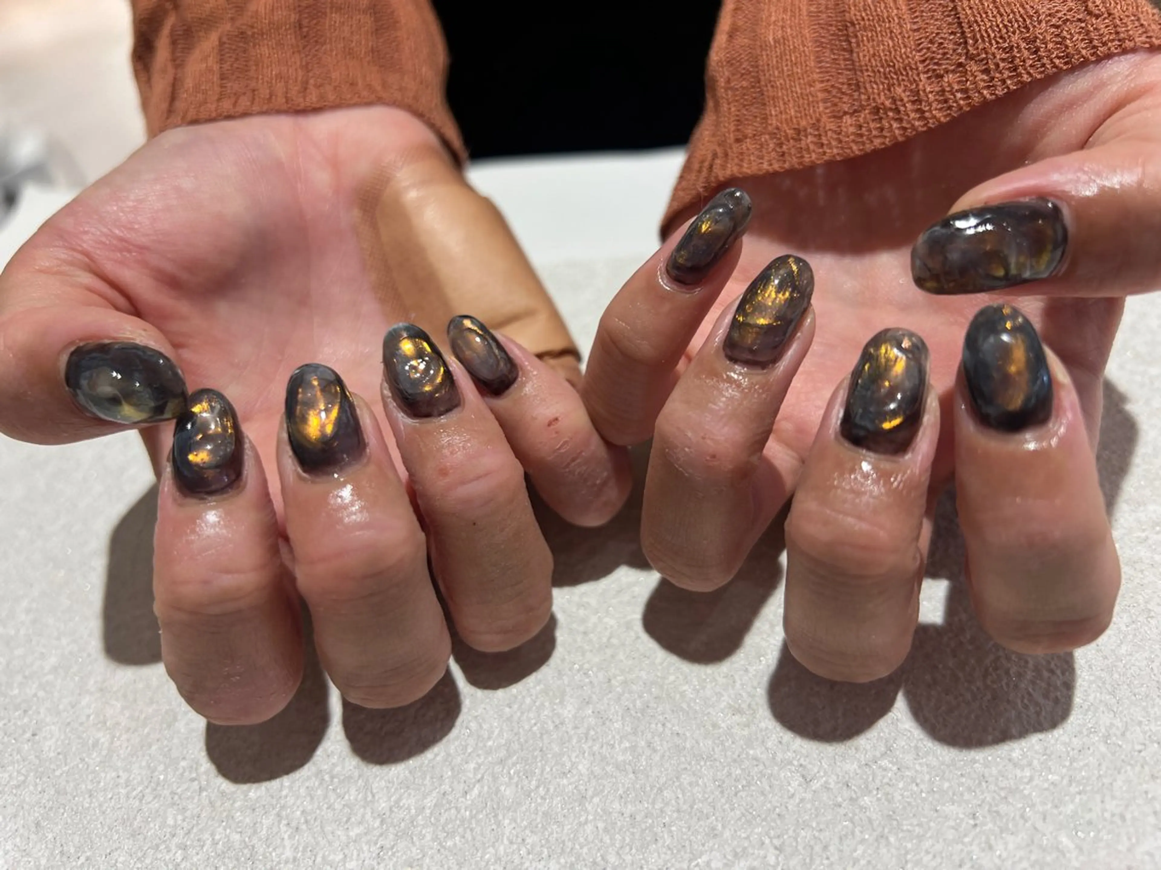 パーマ ニュアンスパーマ ハンドネイル 個性派ニュアンス nuts nail所属・【池袋】nuts nail　なつみのネイルデザイン