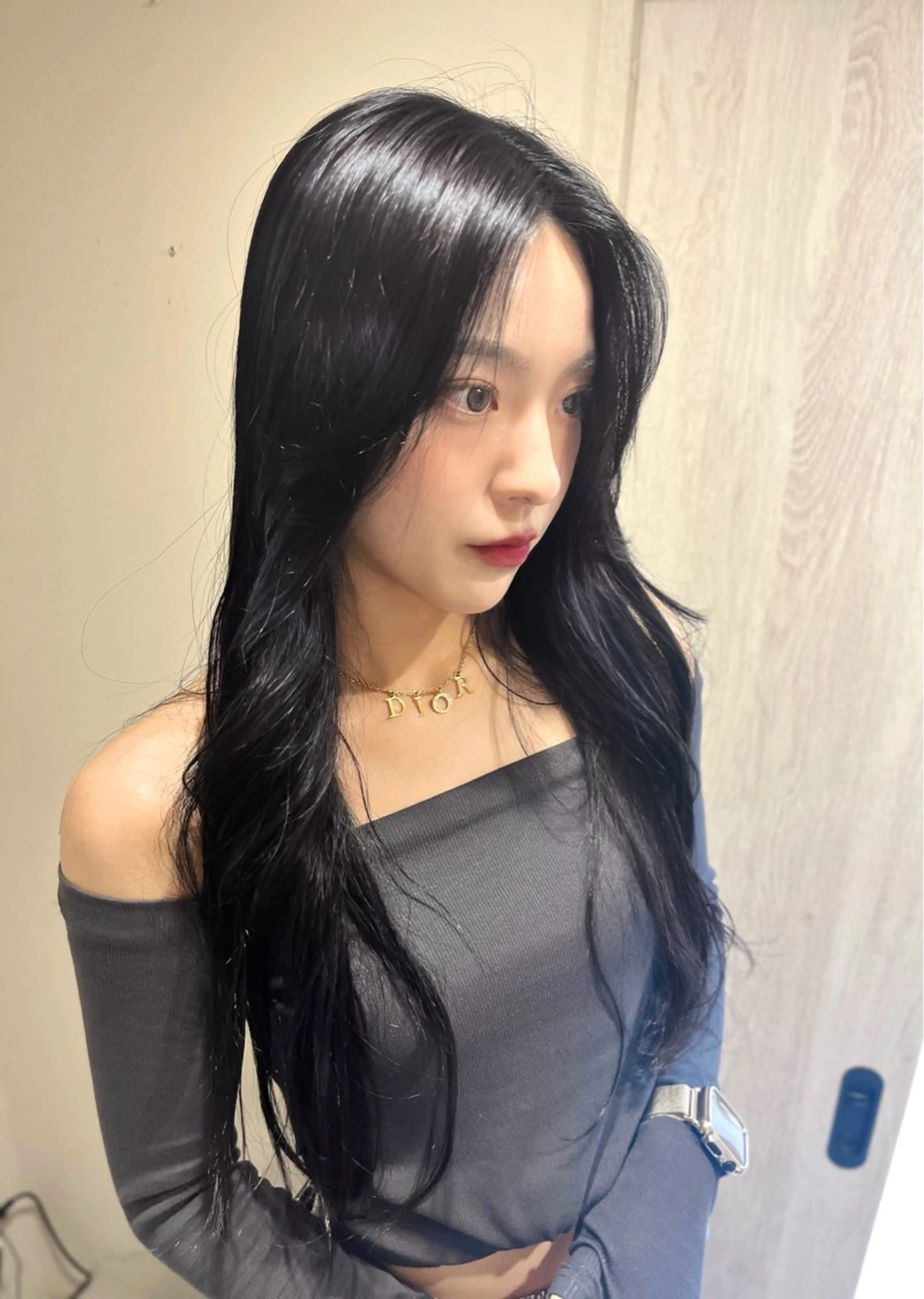 カラー ヘアアレンジ Gigi 代々木所属・りこ 🐈‍⬛韓国艶カラーのヘアスタイル