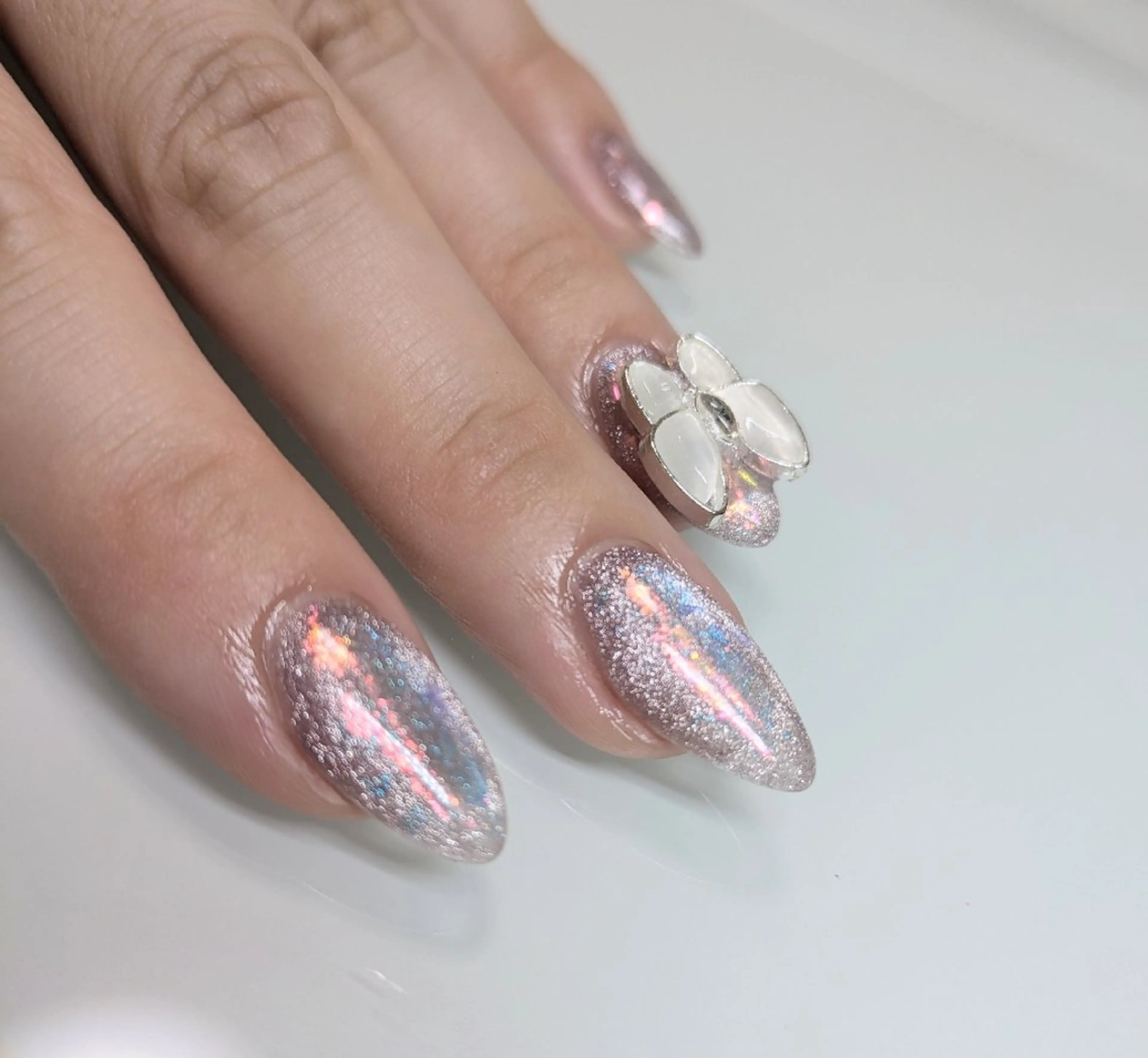 ネイル オーロラネイル マグネットネイル ワンカラーネイル as.nail あやのネイルデザイン