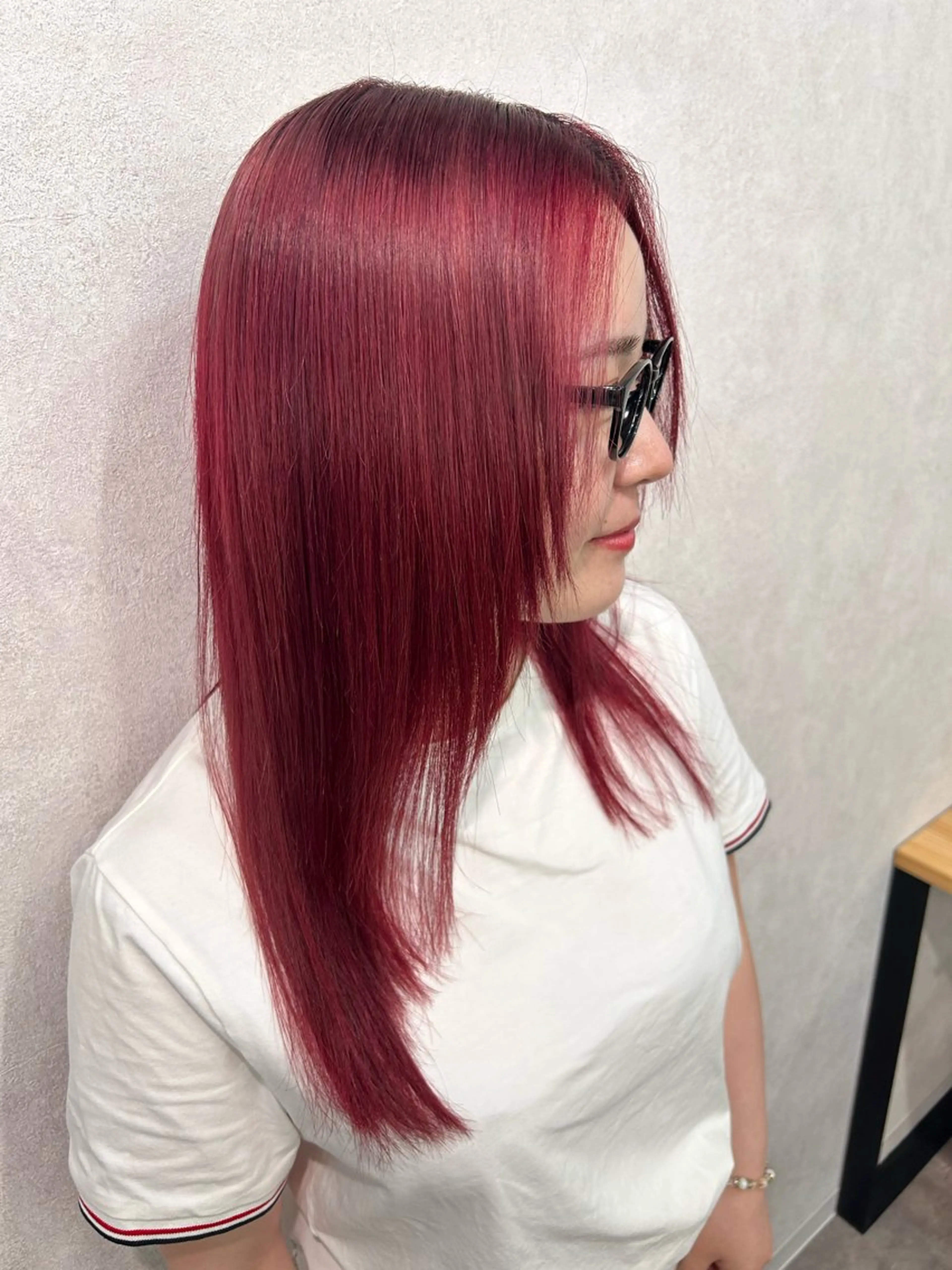 セミロング ヘアカラー トリートメント エクステ/心斎橋/ ハイトーン/ミサキのヘアスタイル