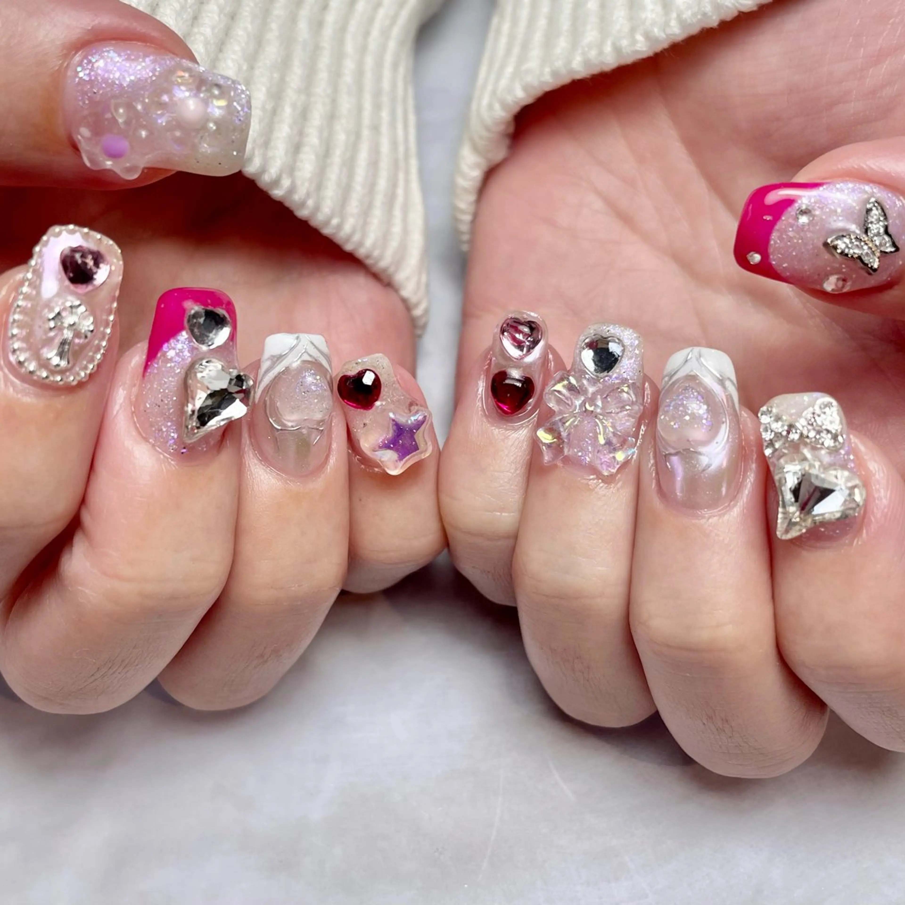 ネイル 持ち込み ピンク ハンドネイル Reflection marikoのネイルデザイン