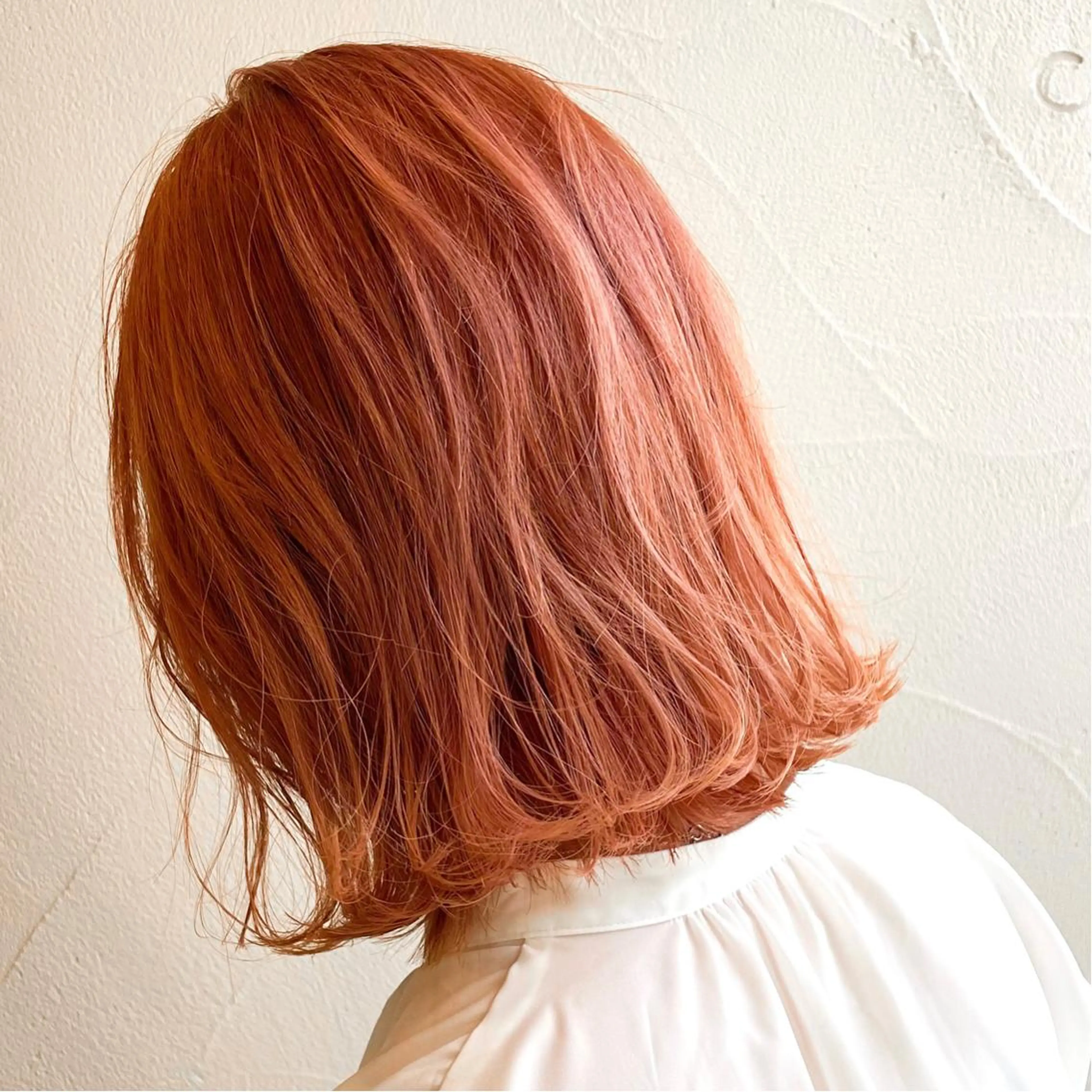 ミディアム カラー ベージュカラー ブリーチ オレンジ オレンジベージュ ヘアカラー 王子田 隼のヘアスタイル