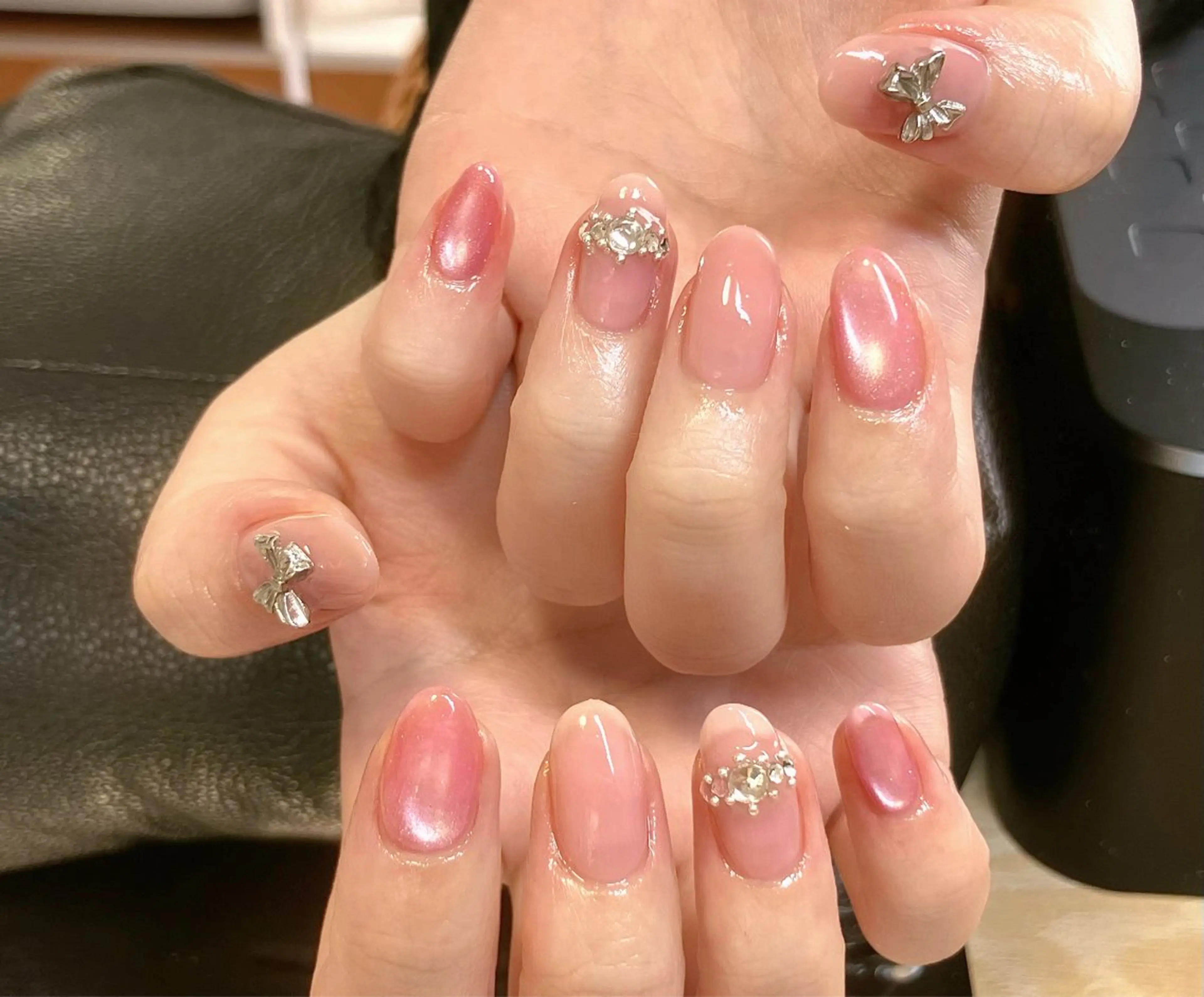 ネイル アートネイル ジェルネイル キラキラネイル マグネットネイル 大理石ネイル(マーブル) ハンドネイル RinRin　nail所属・孔 ジンシェンのネイルデザイン