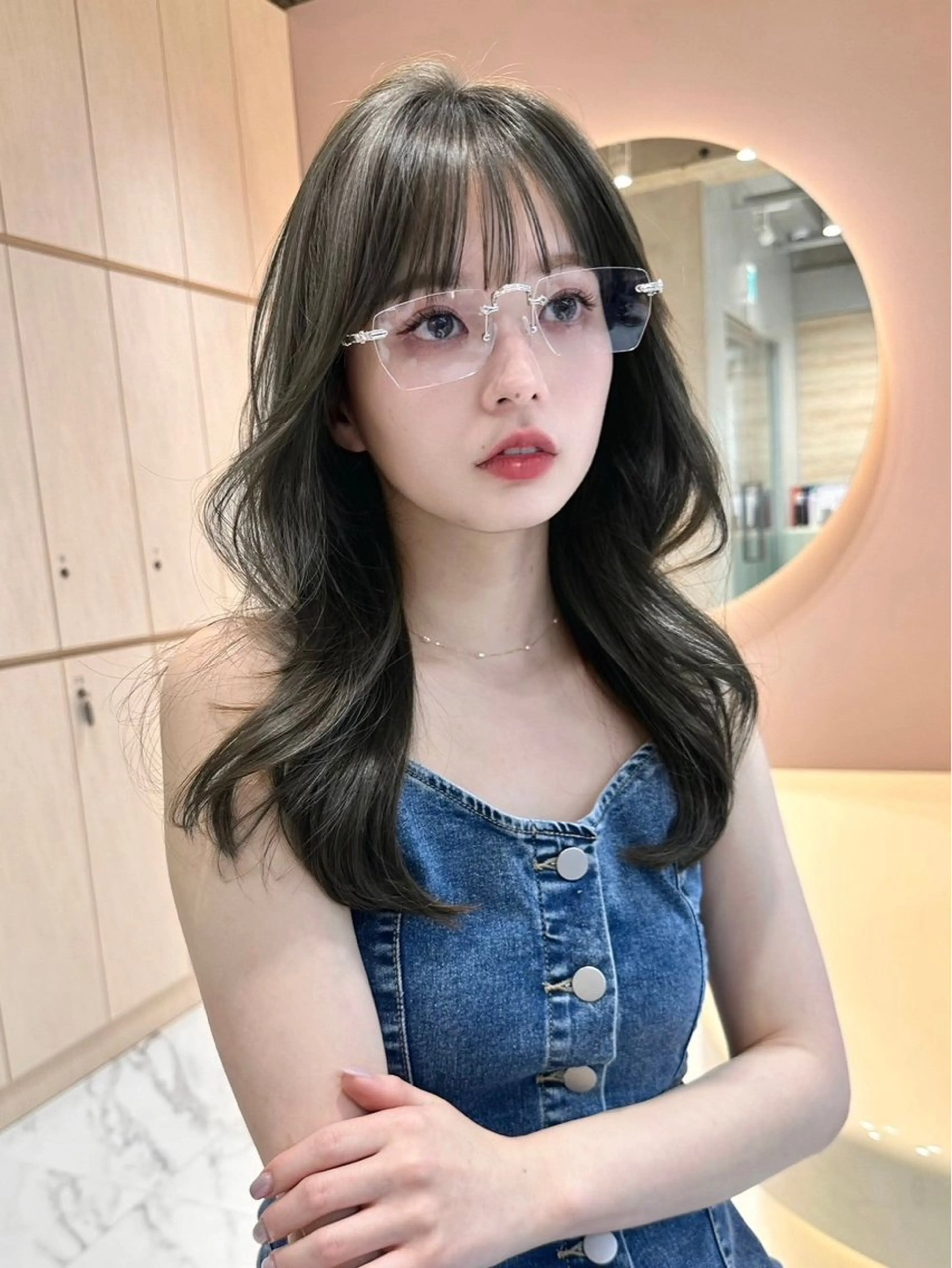 セミロング カラー 大宮韓国🩶 髪質改善🪽seriのヘアスタイル