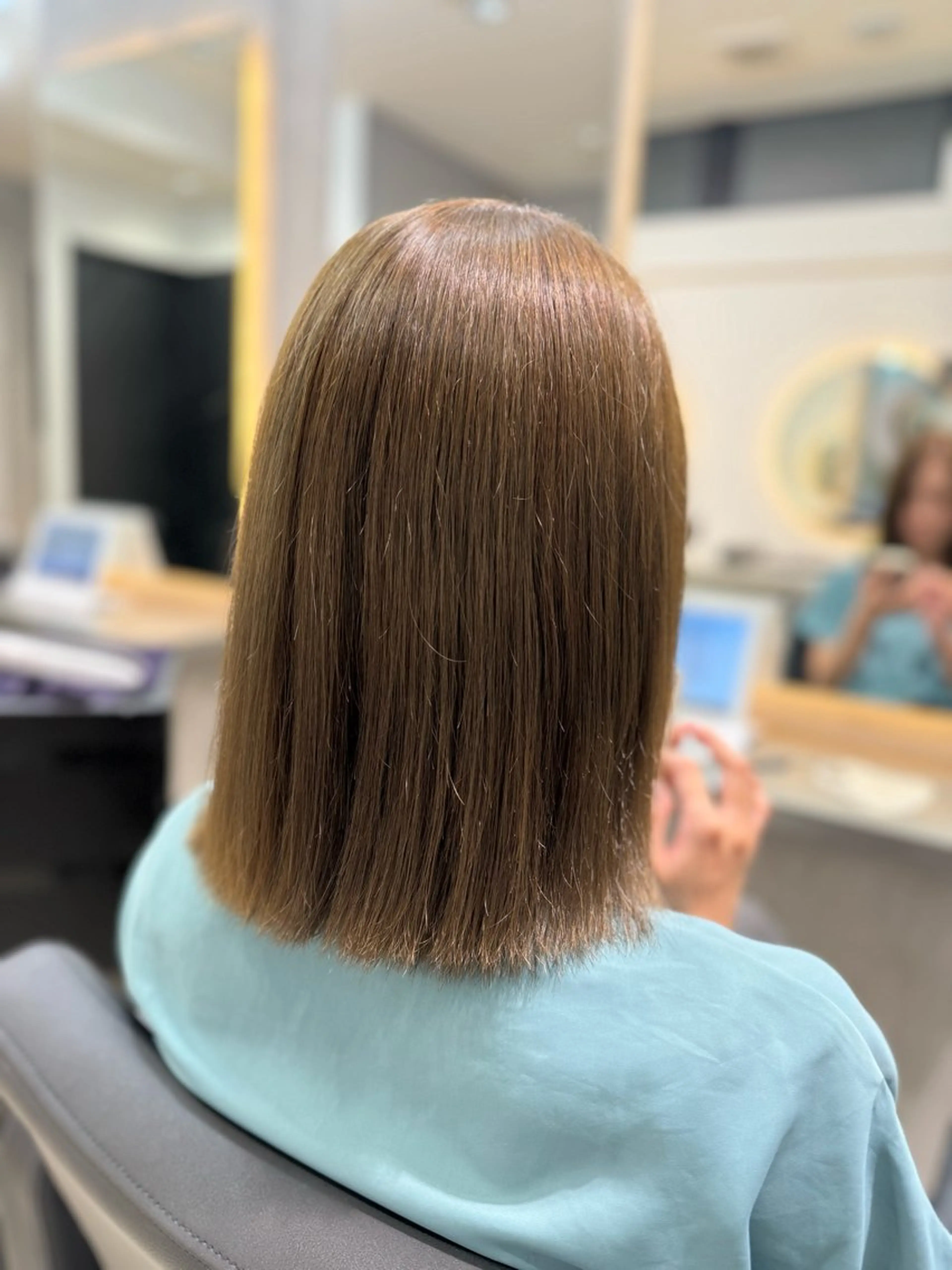 ミディアム カラー ヘアカラー Lapis シオンのヘアスタイル
