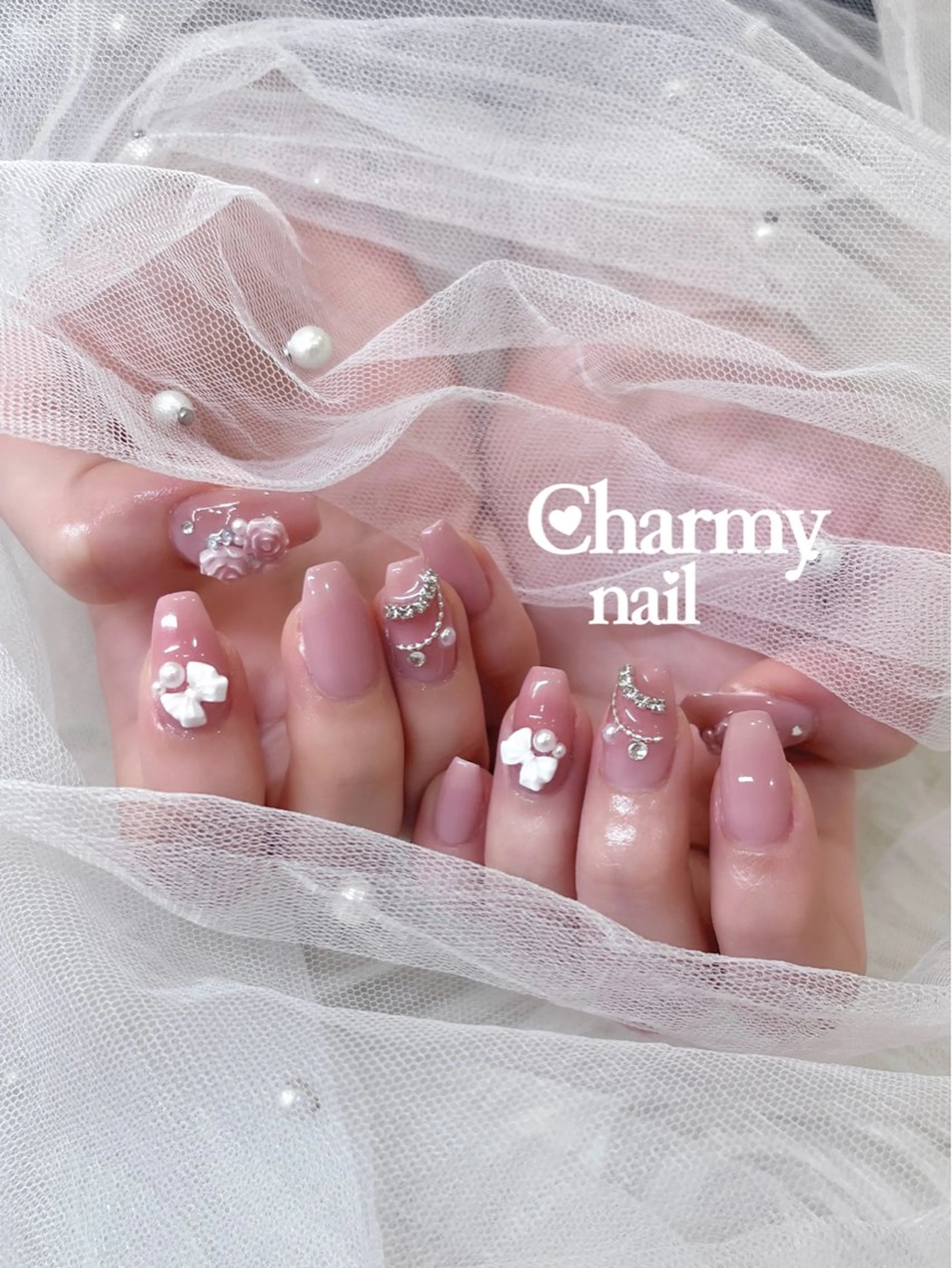 ネイル チークネイル ハンドネイル ハンドケア Charmy nail（シェアサロン La Chou Chou内）所属・Charmynail miyu♡のネイルデザイン