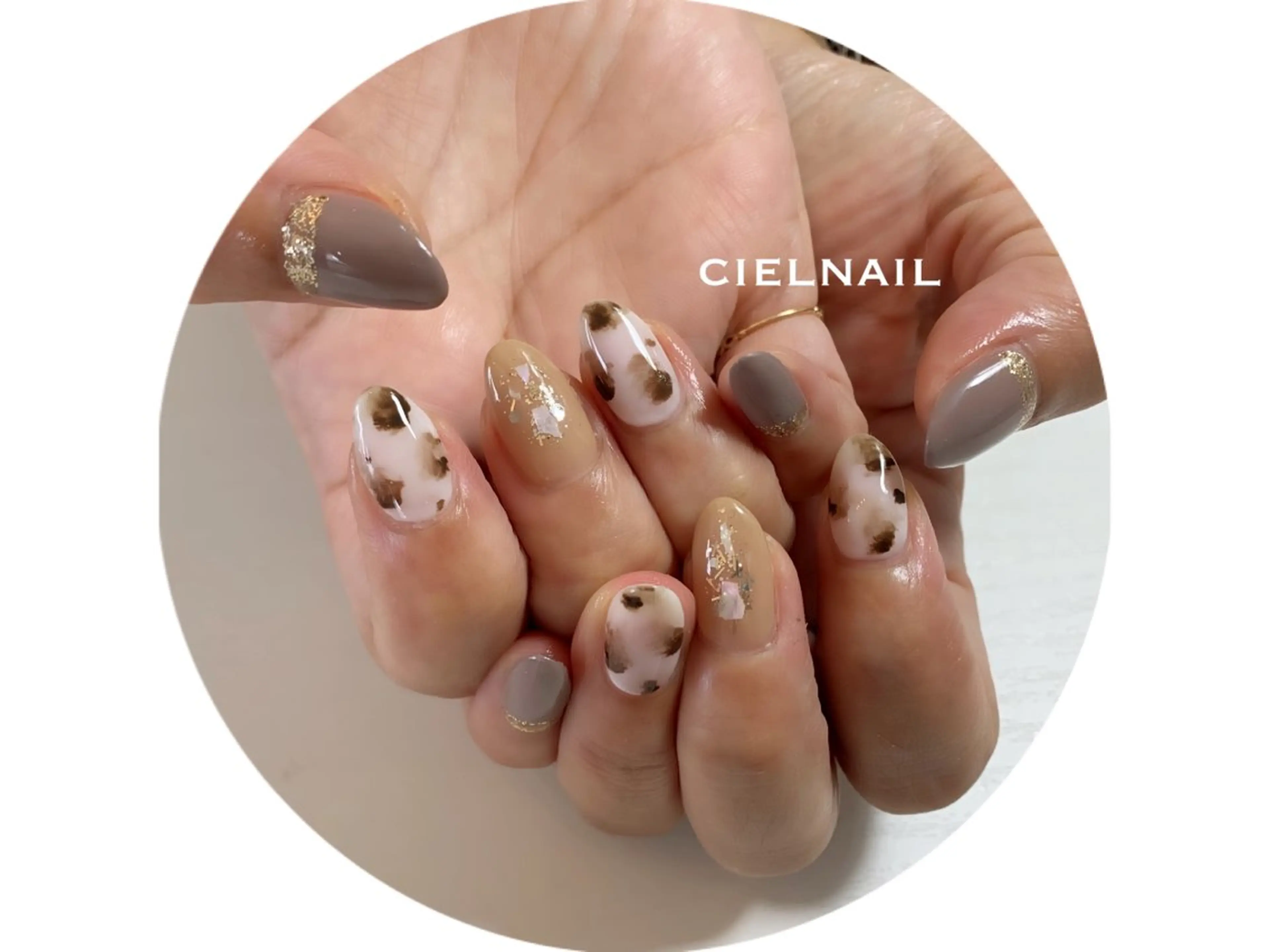 セミロング cielnail 祇園のネイルデザイン