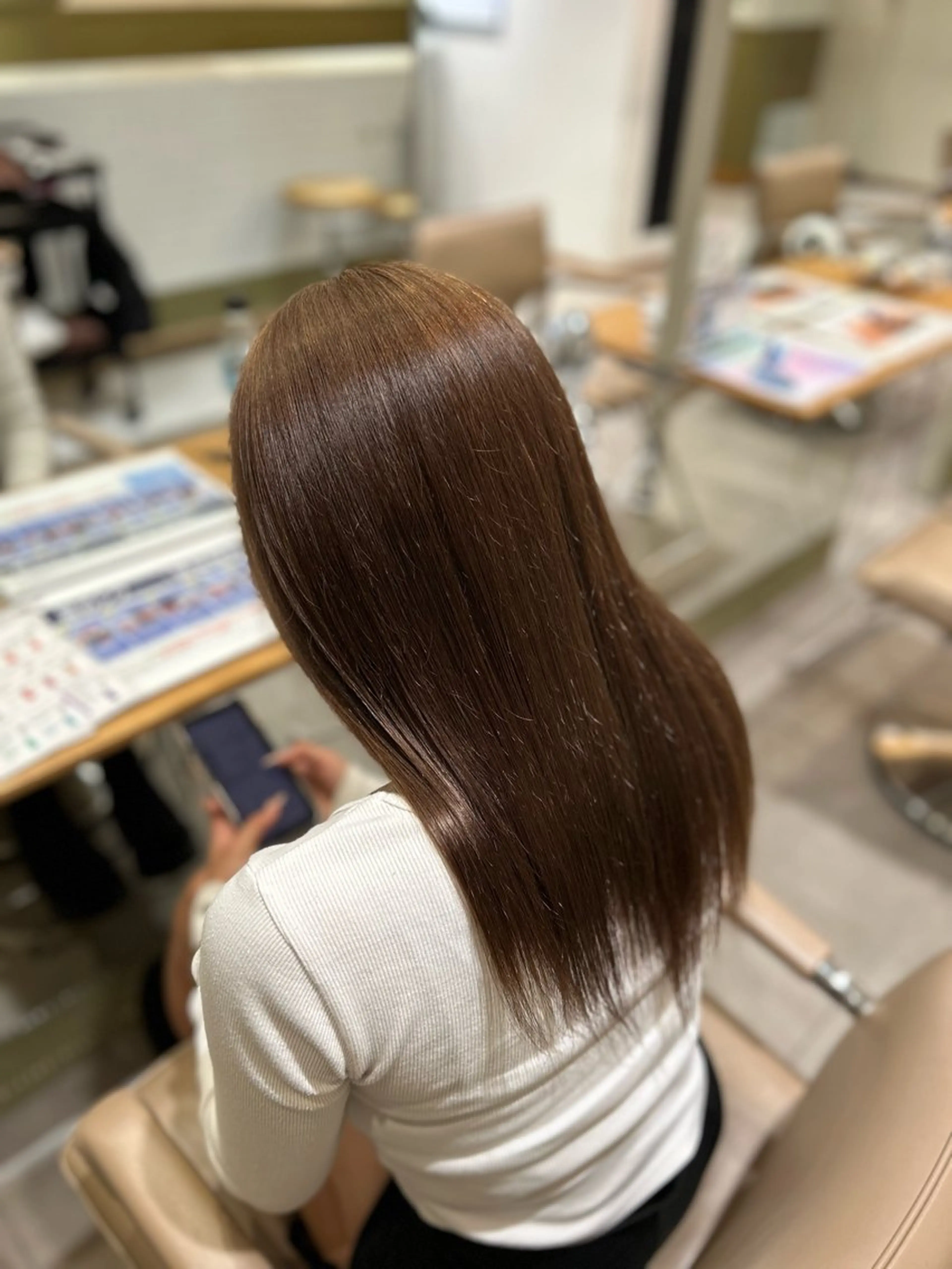 ロング カラー ブリーチ ブラウンカラー ヘアカラー トリートメント mellowman所属・⟡.·カリン/暗髪/ 艶髪/レイヤー⟡.·のヘアスタイル