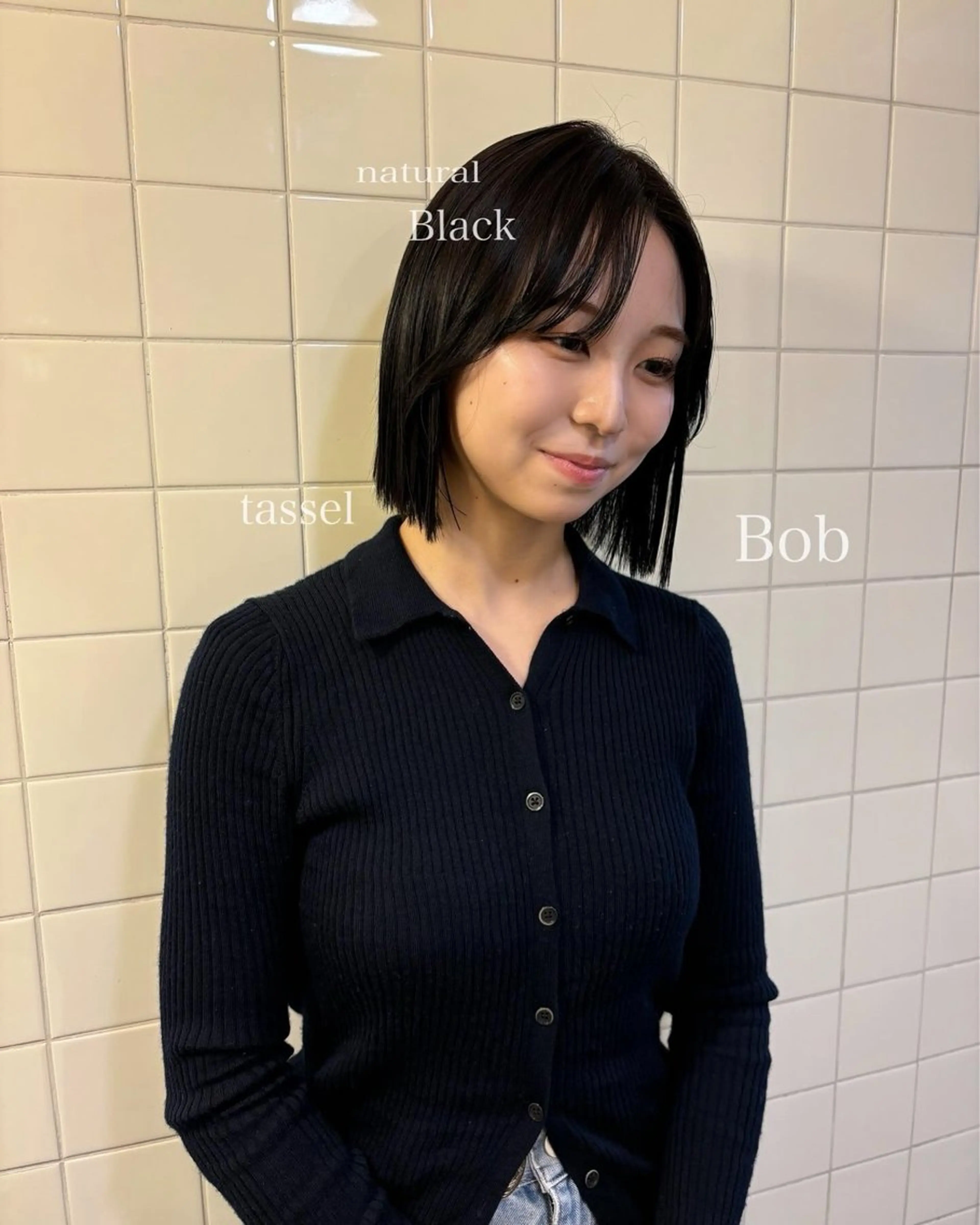ミディアム カラー カット ヘアカラー トリートメント 韓国ボブ＆顔まわり レイヤー♡TOMOEのヘアスタイル