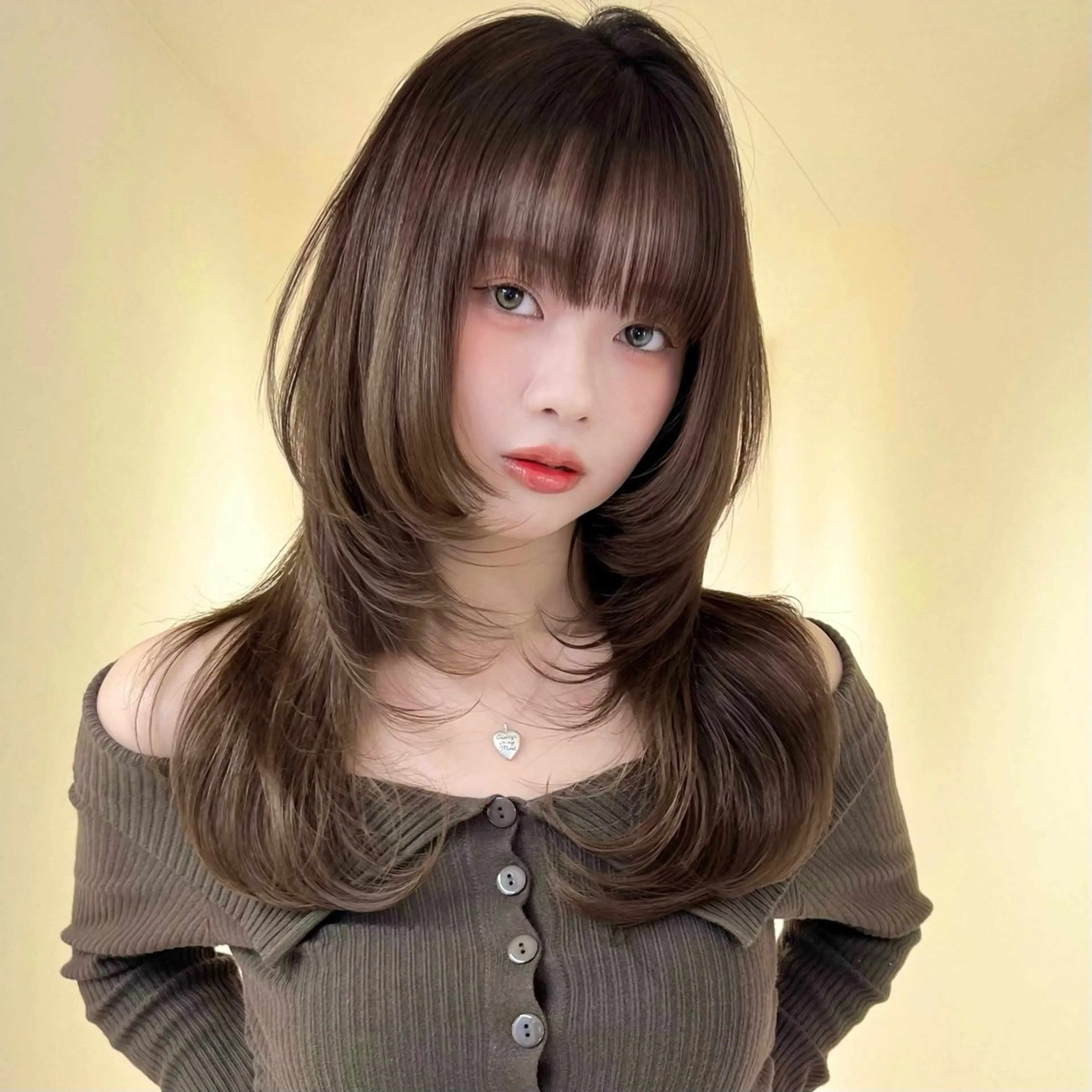 ロング レイヤーカット 似合わせカット カット ヘアカラー AI TOKYO　S所属・mizuki 【韓国レイヤー】のヘアスタイル