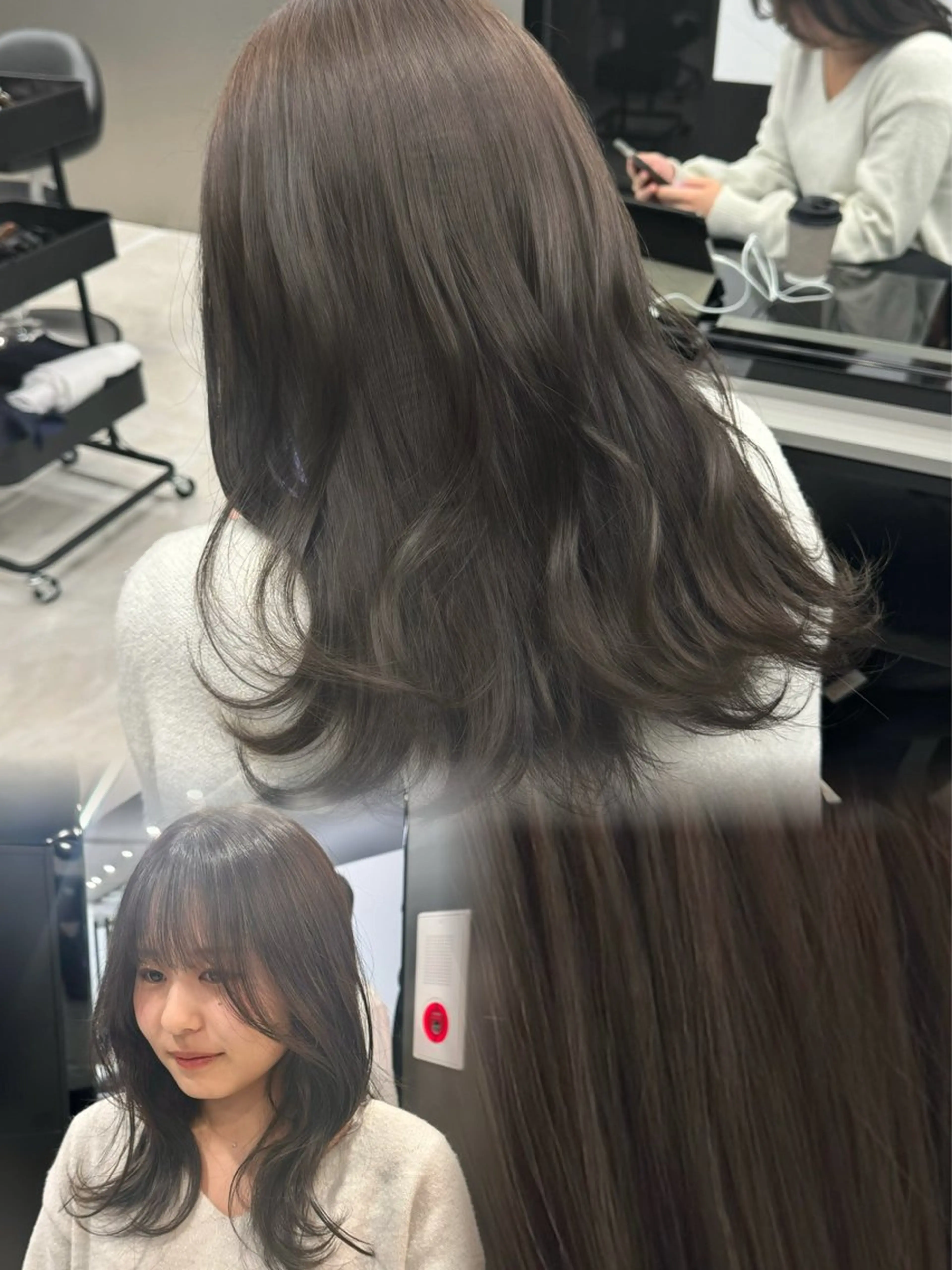 セミロング カラー ヘアカラー HARUKI MINATO Japan SENDAI所属・🌈【透明感・韓国 ヘア】がっきー🌈のヘアスタイル