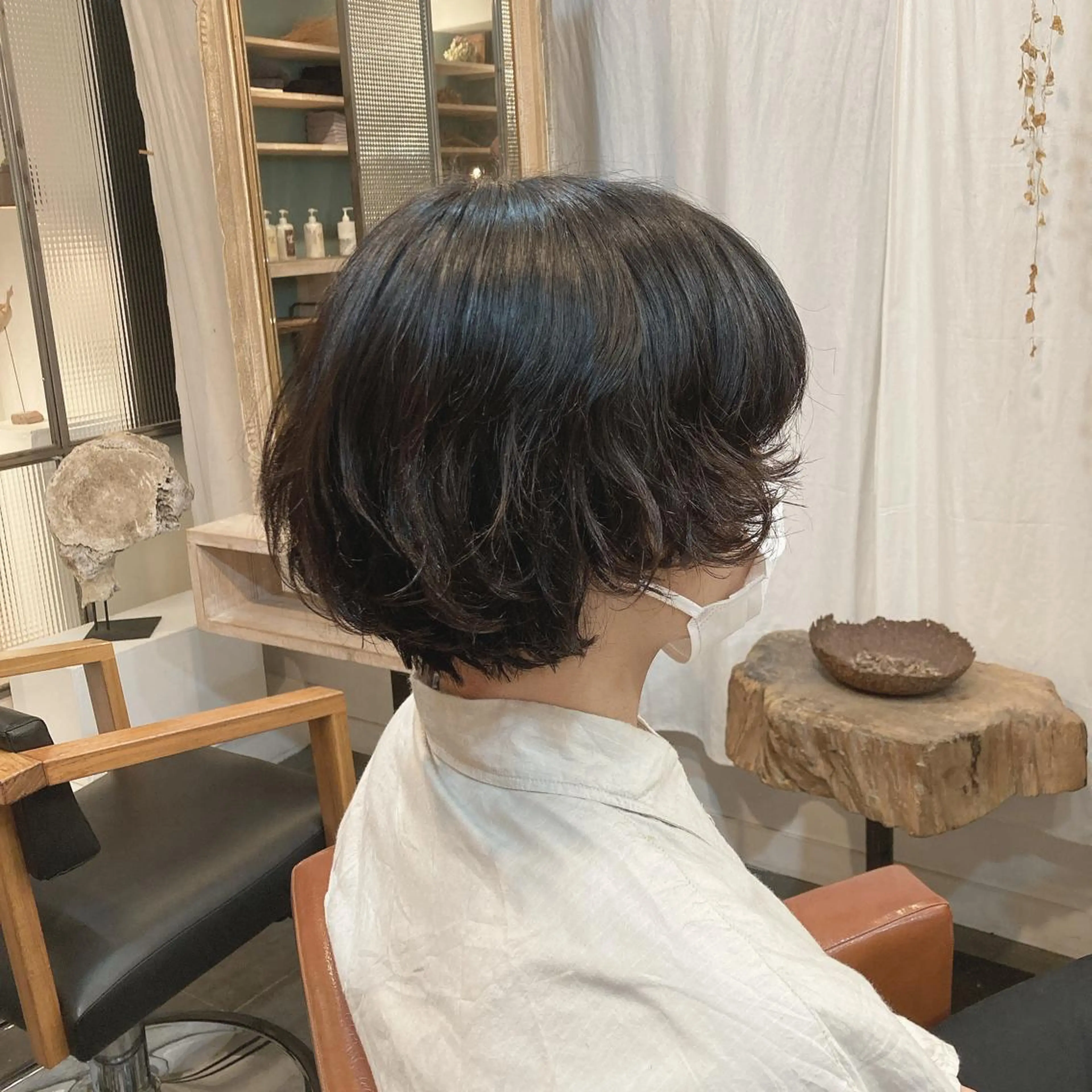 ショート パーマ メンズ メンズパーマ メンズウルフカット ボブ ウルフカット vahan所属・vahan✂︎ 小林未果🕊のヘアスタイル