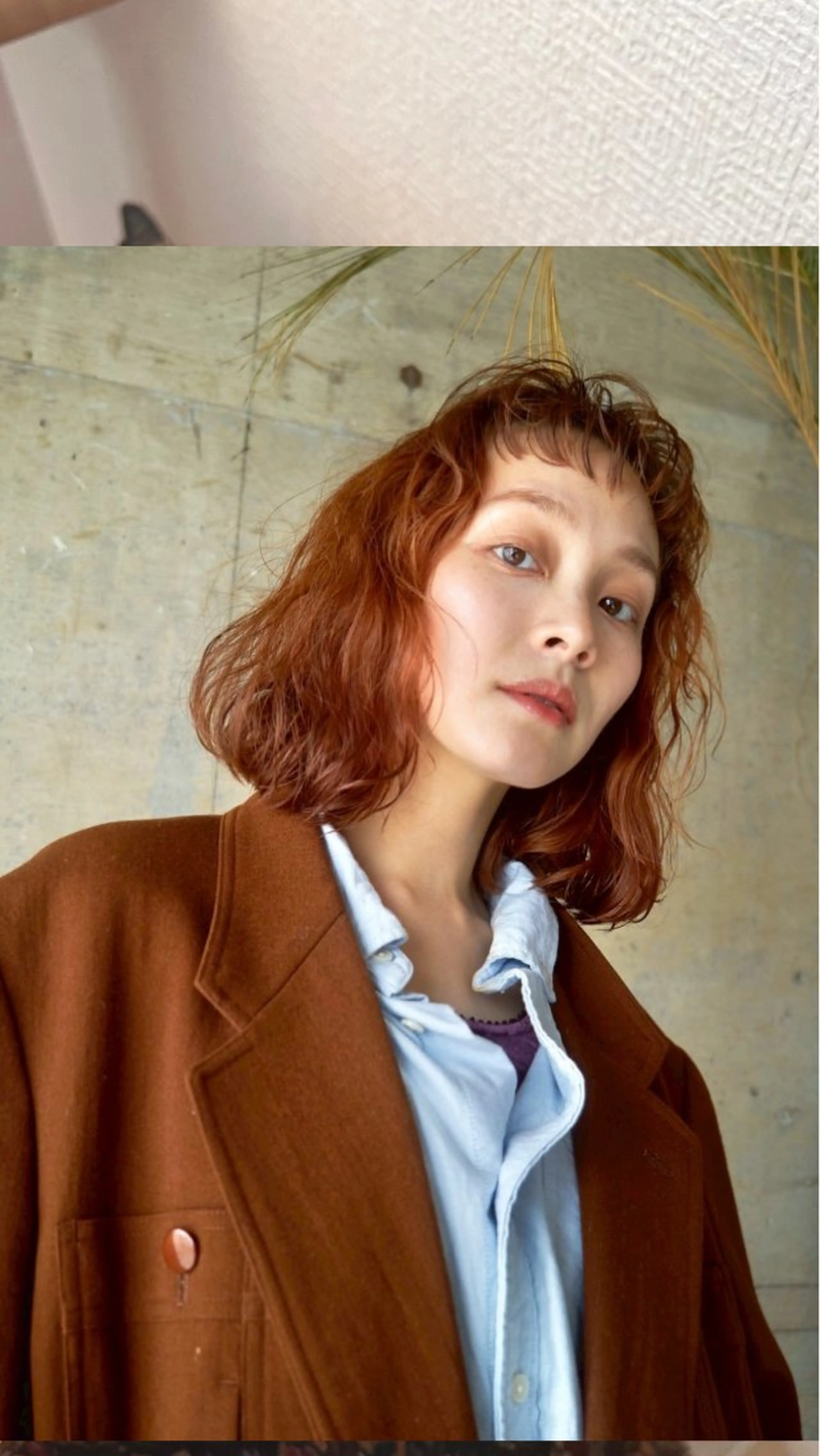 ショート くせ毛風パーマ/ 暖色カラー/ナナミのヘアスタイル
