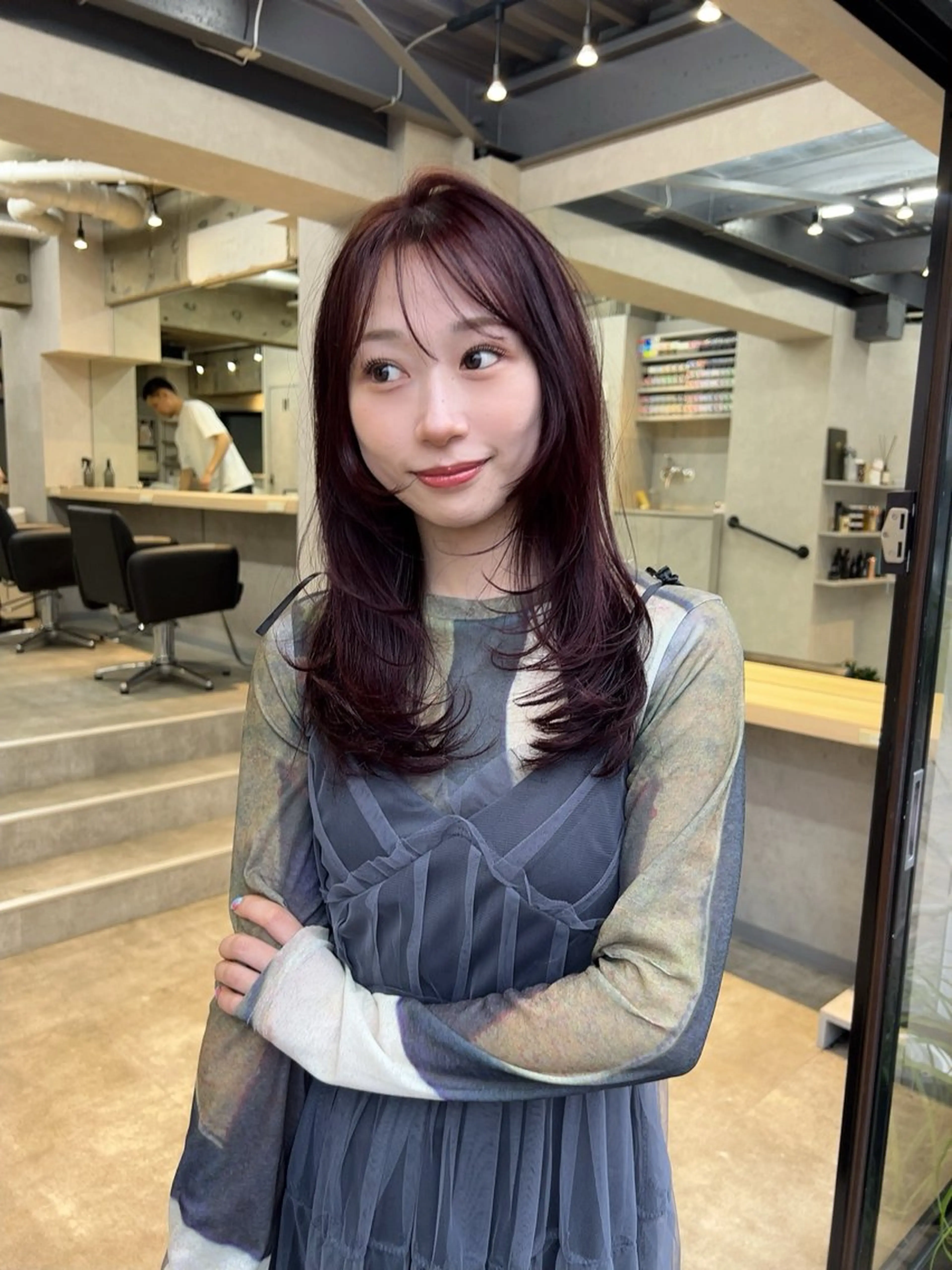 ミディアム カラー ヘアカラー トリートメント Umu所属・✳︎透明感カラー✳︎ ボブ✳︎nanaのヘアスタイル