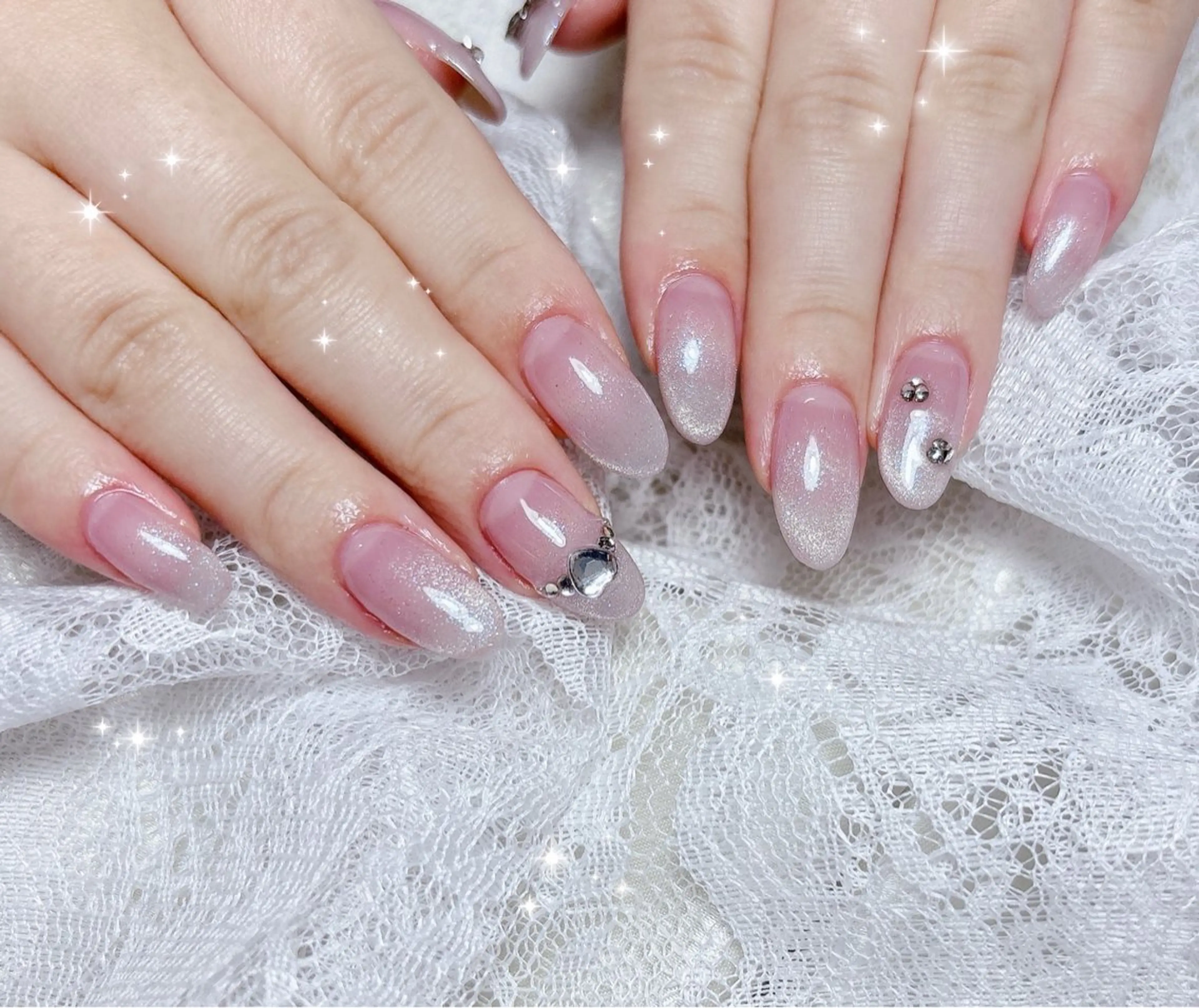 ネイル グラデーション マグネットネイル ハンドネイル FLARE NAIL フレアネイルのネイルデザイン
