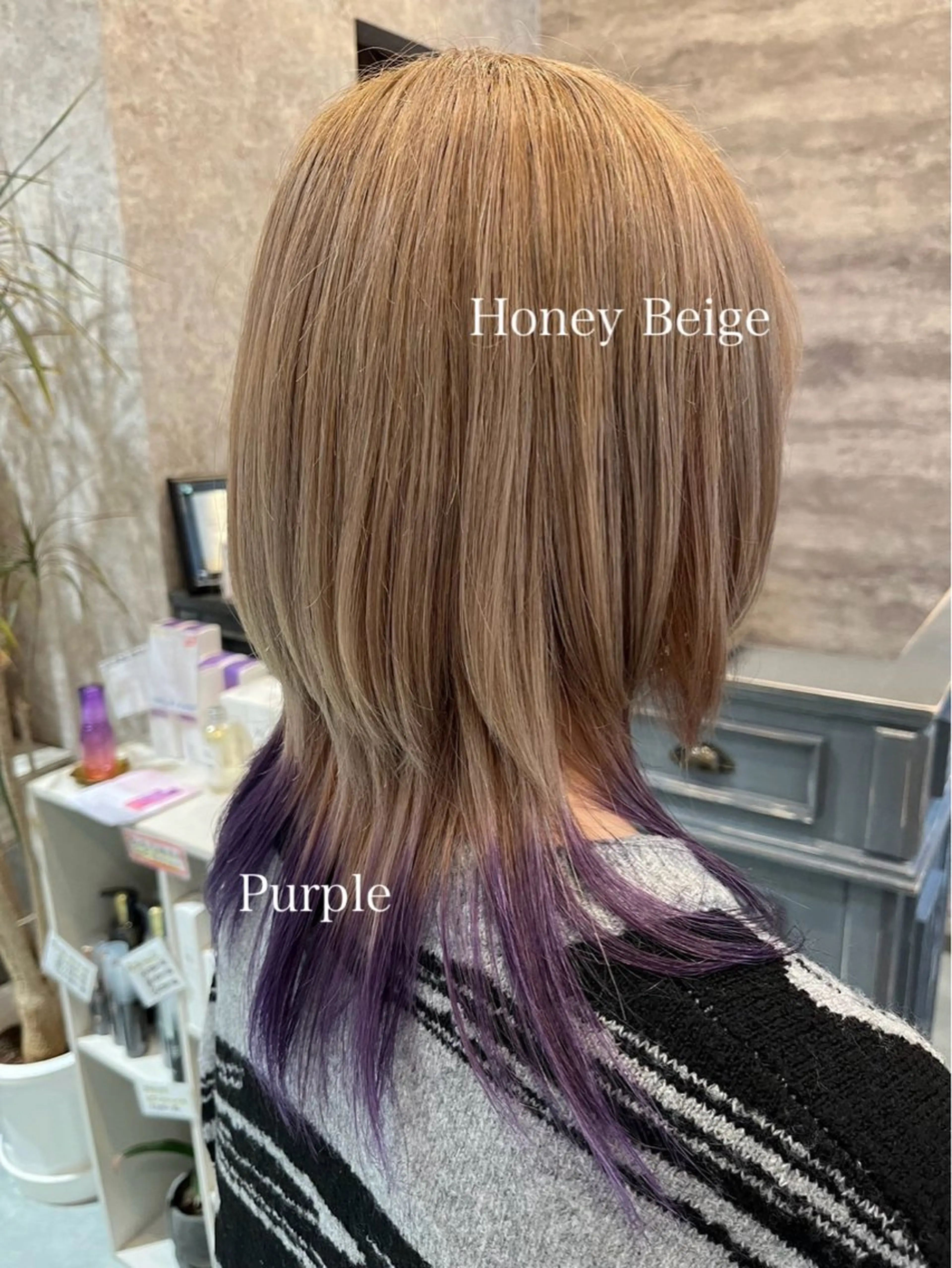 ミディアム カラー ブリーチ ブルーカラー ダブルカラー グラデーションカラー ハイライトカラー 💈Blanco💈 カラー&ケア🌈のヘアスタイル