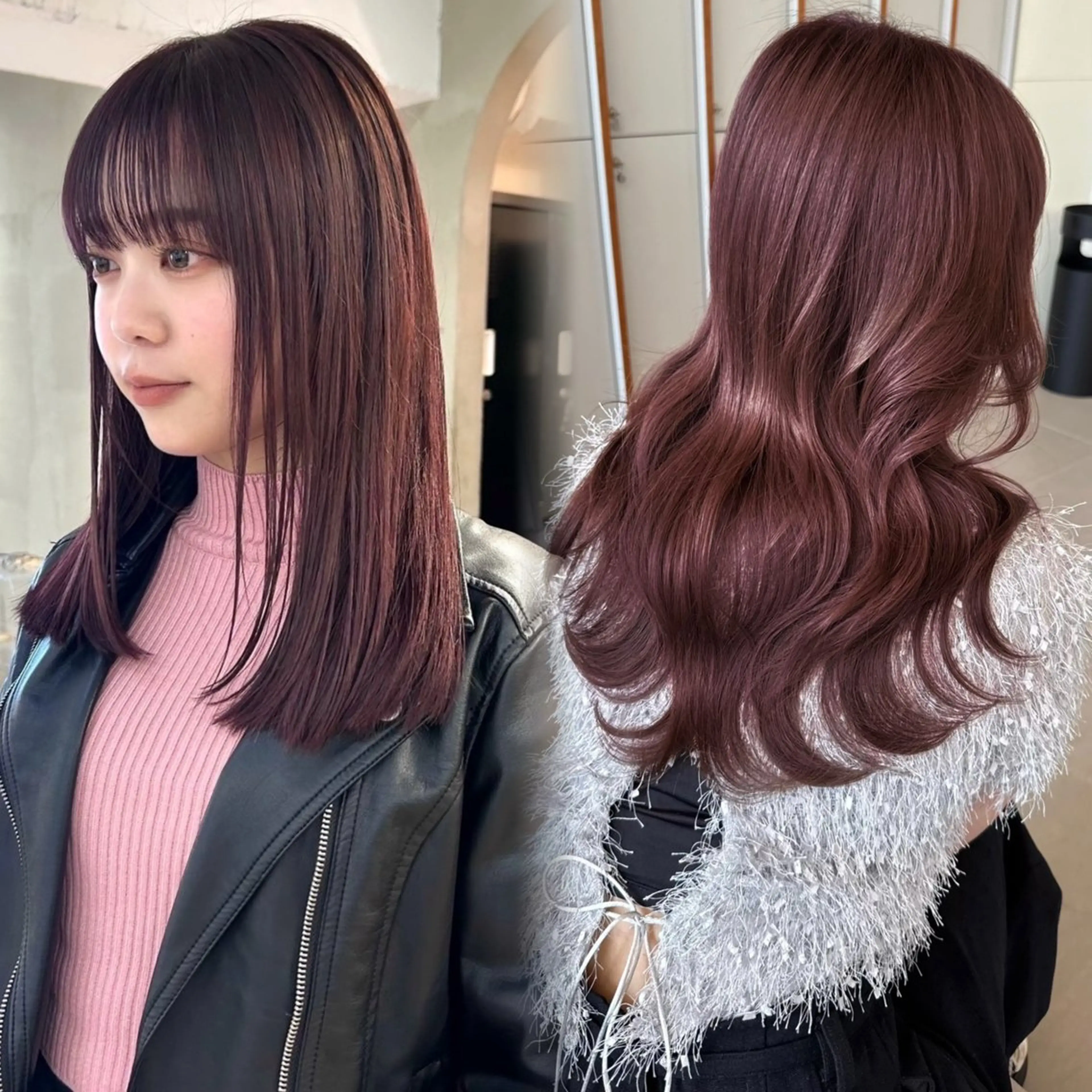 ロング カラー 透明感カラー ピンクカラー カット ヘアカラー トリートメント レイヤーカット/暖色 カラー/mao🎀のヘアスタイル