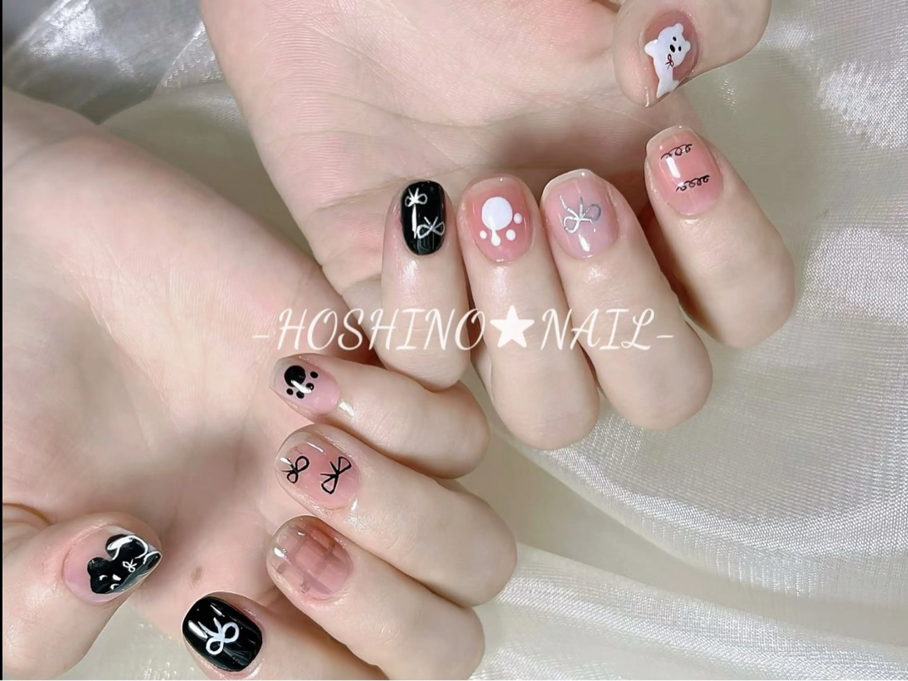 ネイル オーロラネイル チークネイル ドット フットネイル フレンチネイル ハンドネイル ★HOSHINO NAIL★新宿店のネイルデザイン