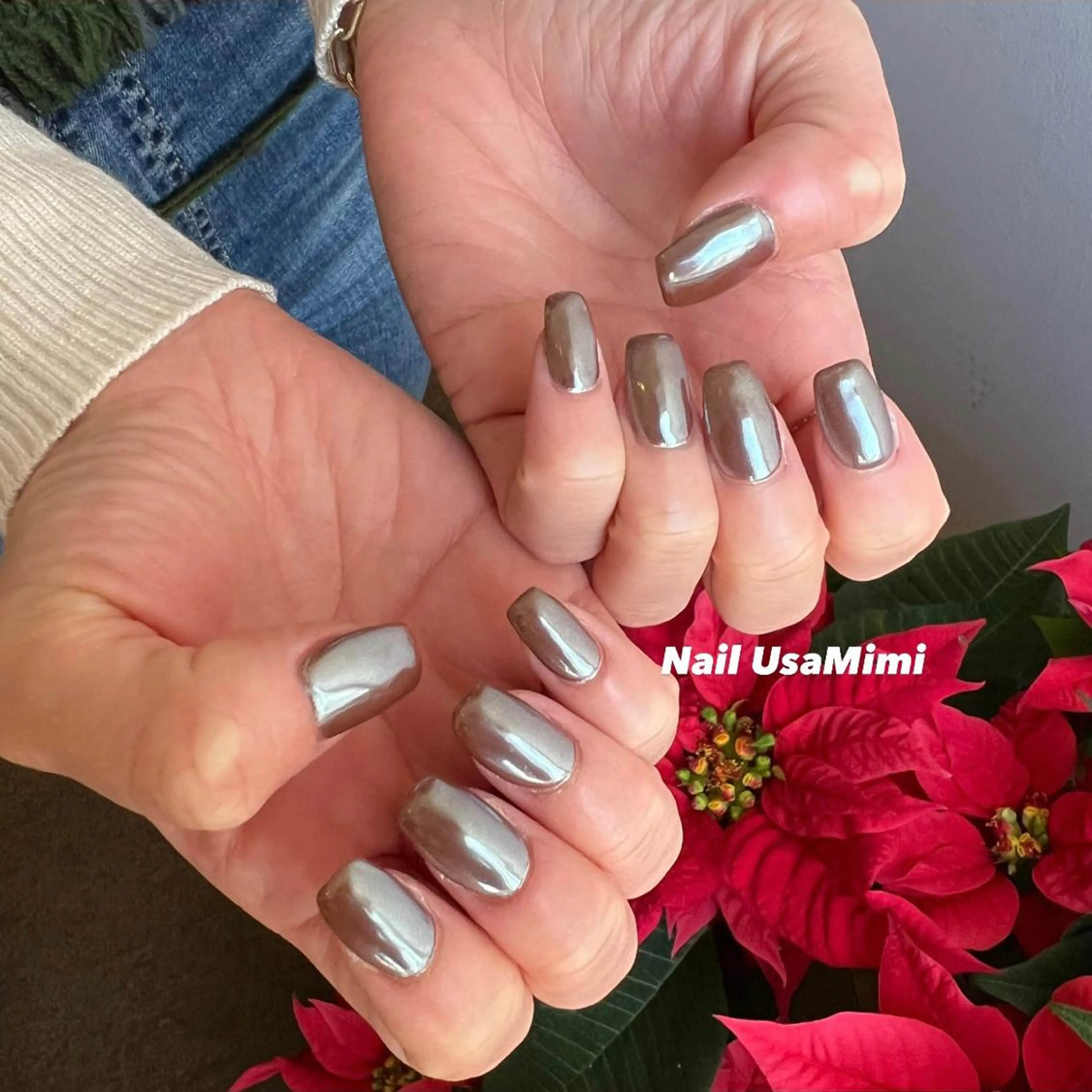 ネイル フットネイル ジェルネイル マグネットネイル 持ち込み ニュアンスネイル 本町ネイルNail UsaMimiのネイルデザイン