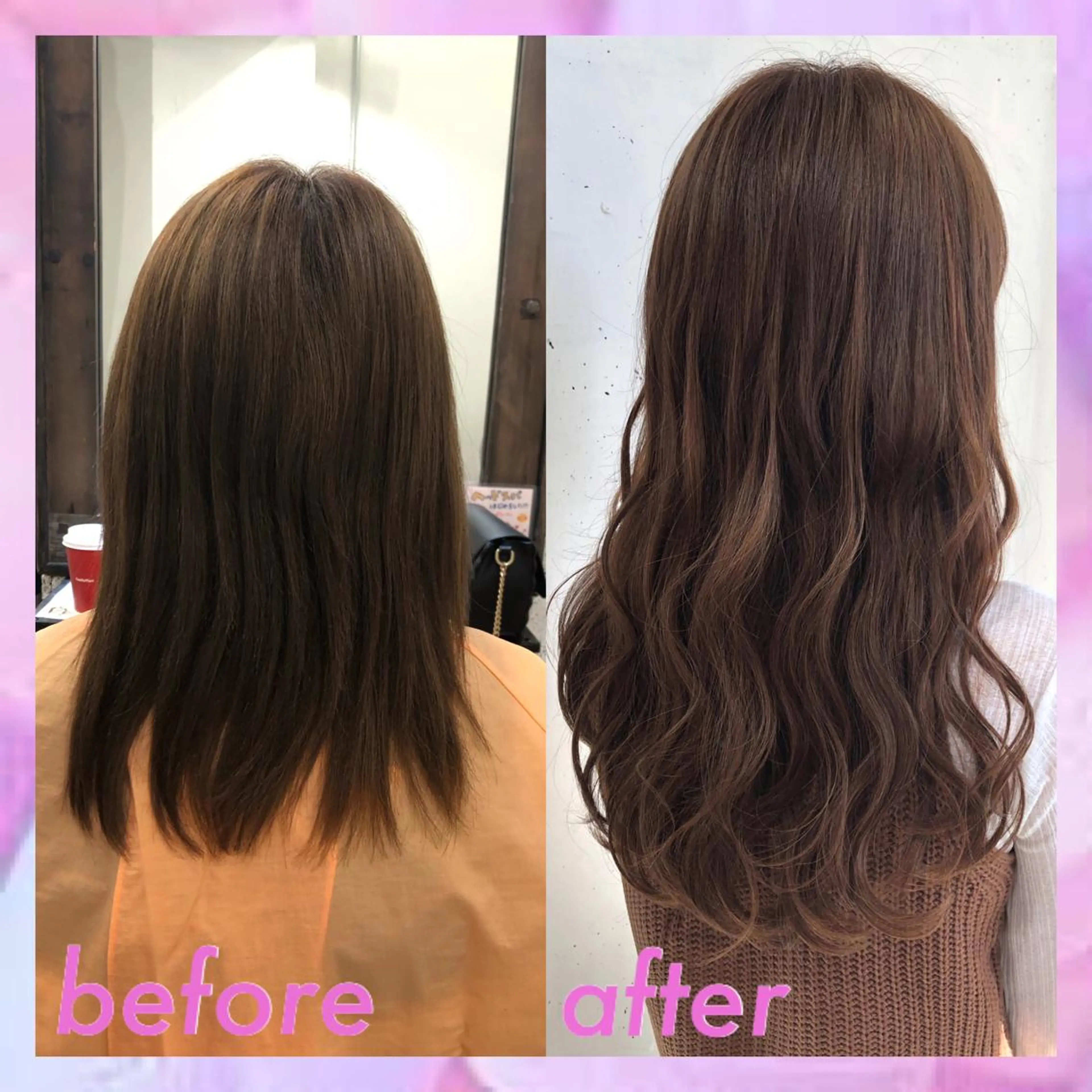 ロング カラー パーマ ヘアアレンジ アイブロウ 編み込みエクステ シールエクステ イヤリングカラー インナーカラー ラベンダーカラー カット エクステ ヘアセット 八巻 晴香のヘアスタイル