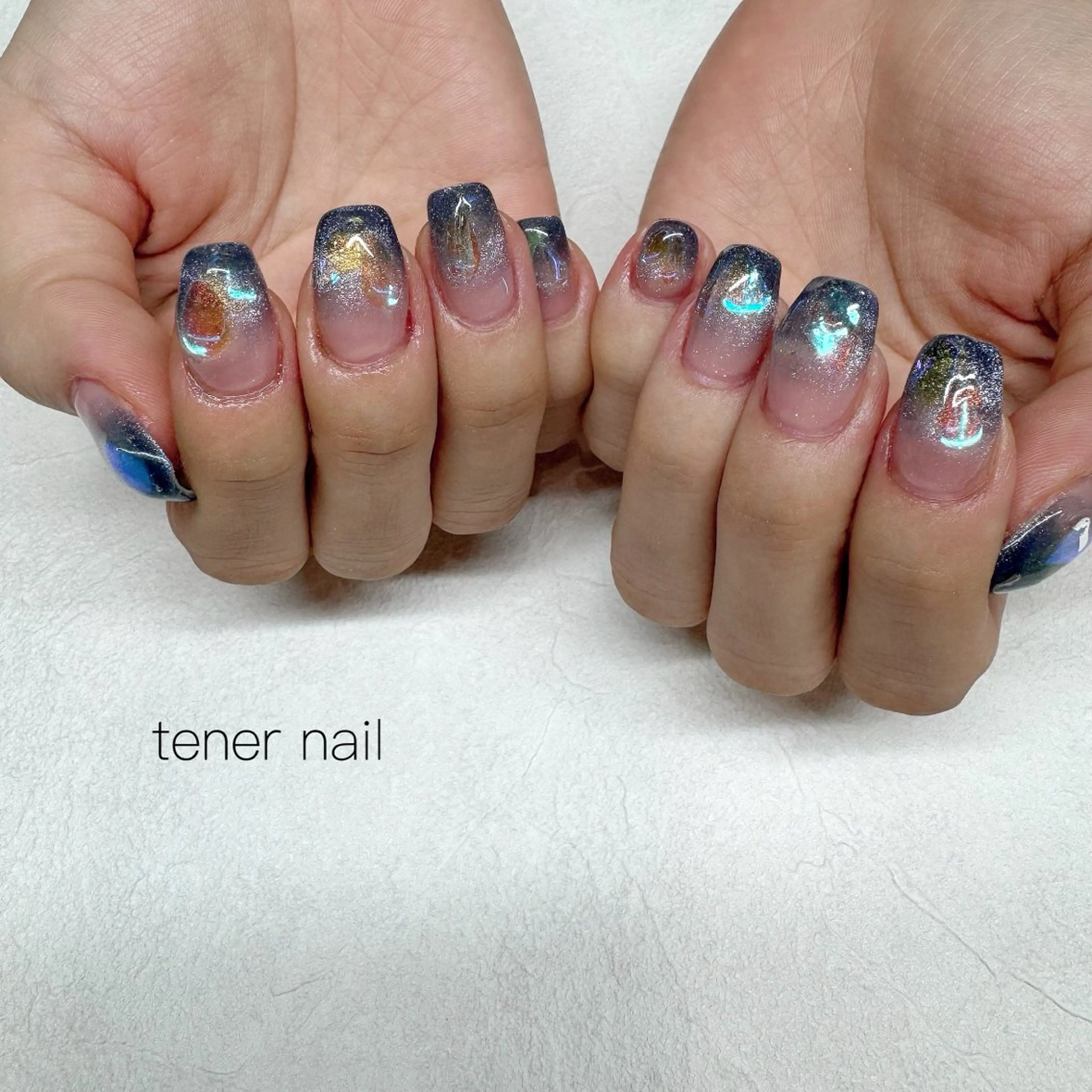 ネイル 氷ネイル・うるうるネイル ハンドネイル tener  nail  テネルネイル所属・テネルネイル tener nailのネイルデザイン