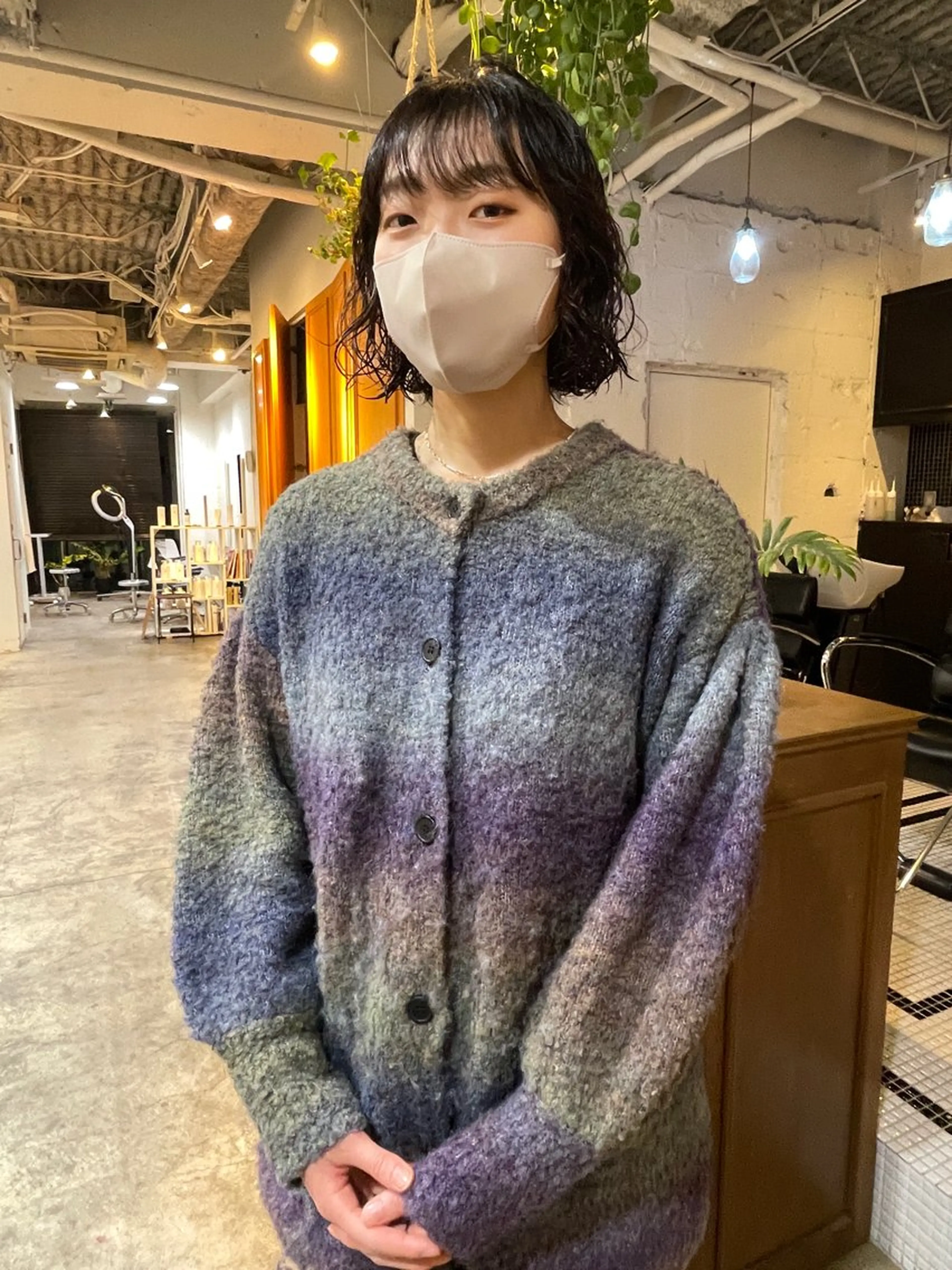 ミディアム カラー パーマ ミディアムパーマ ボブ カット ヘアカラー パーマ トリートメント レイヤー／似合わせ TAKUYAのヘアスタイル