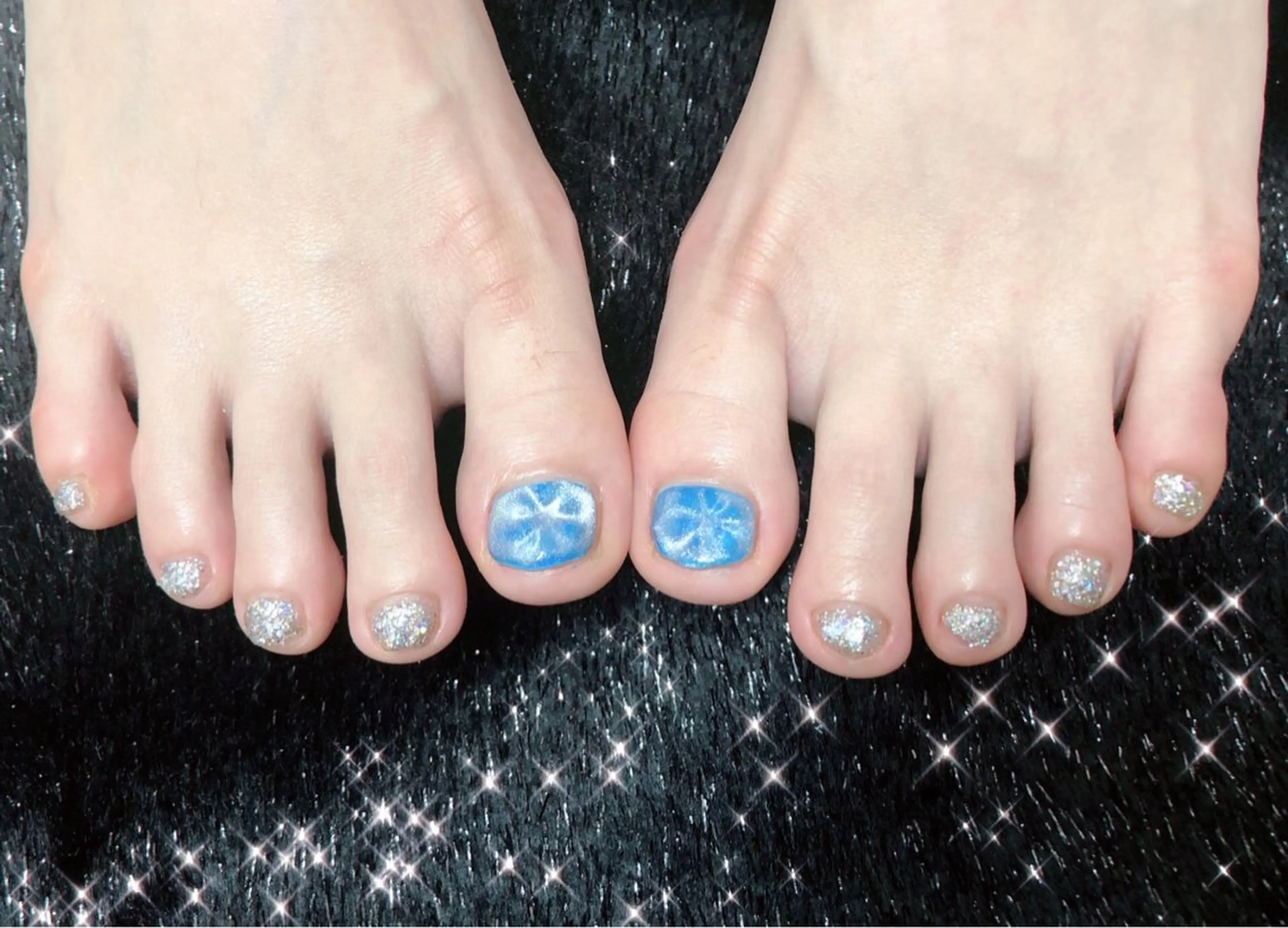 ネイル フットネイル フレンチネイル ジェルネイル ガラスフレンチ 韓国ネイル フットネイル 大門浜松町 ネイルのネイルデザイン