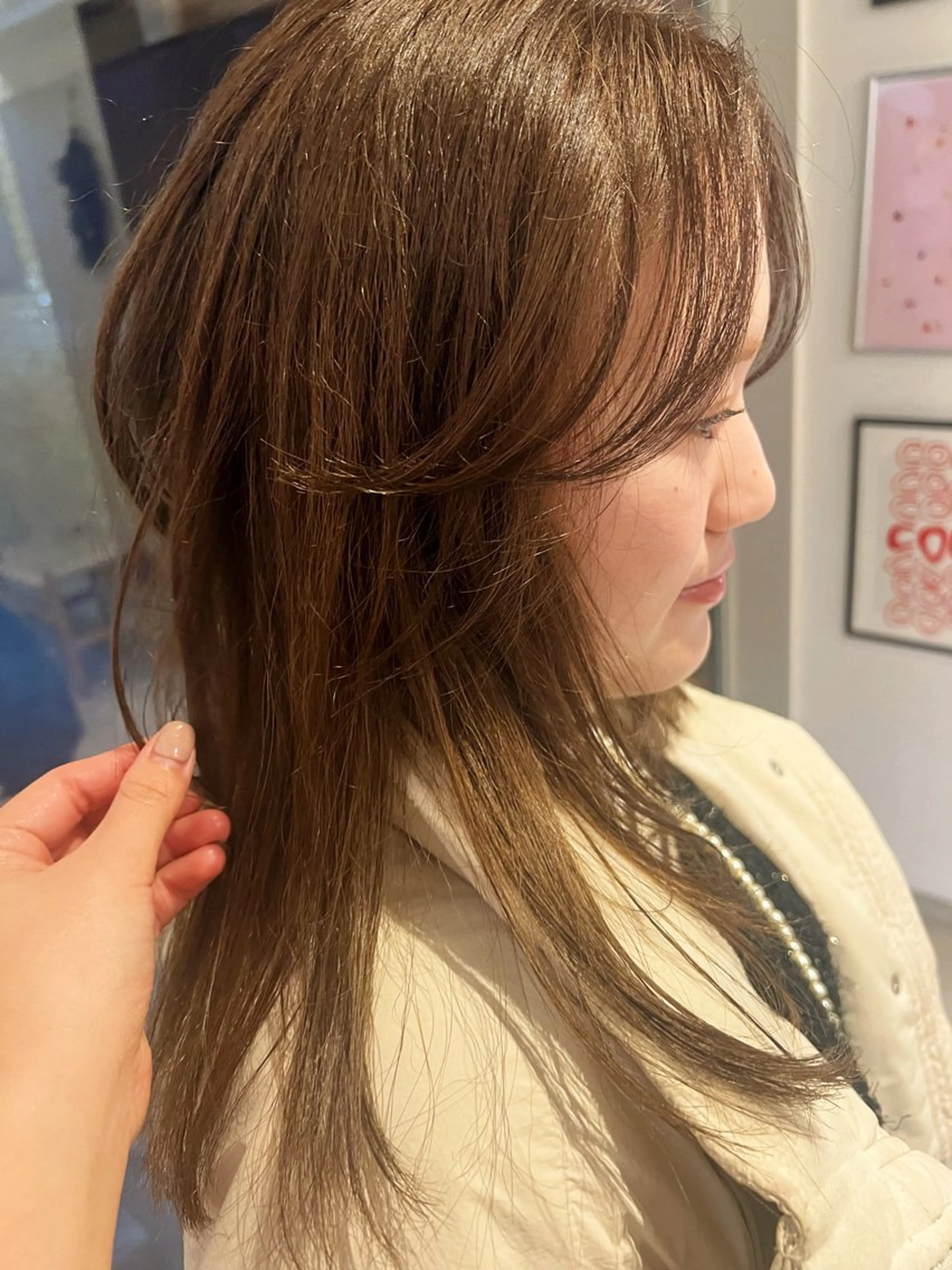 カラー ブリーチ ブラウンカラー ヘアカラー トリートメント 南部 綾音のヘアスタイル