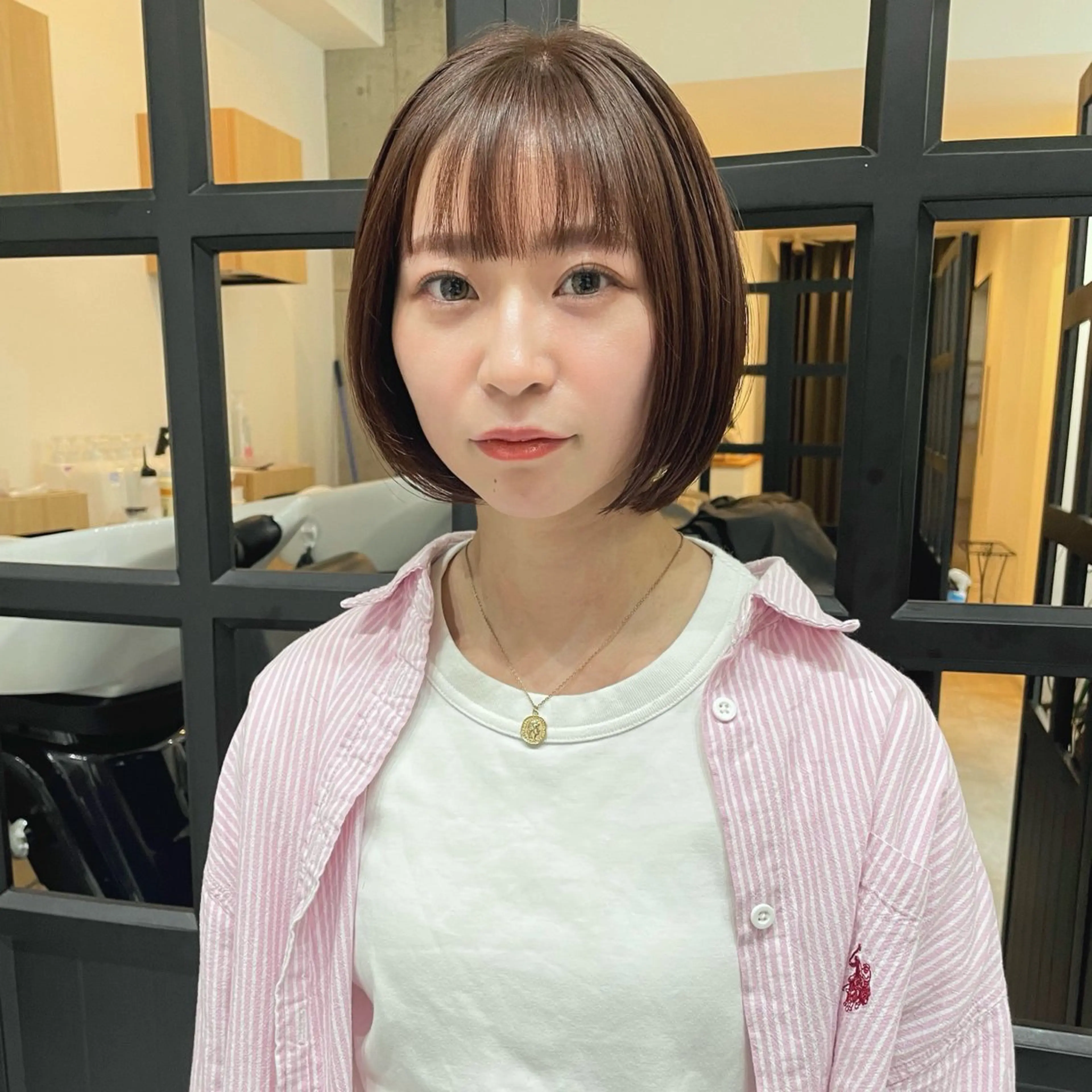 ショート カラー ブラウンカラー ピンクカラー ピンクブラウン ボブ カット ヘアカラー トリートメント 堀江将太朗/恵比寿/ メンズカットのヘアスタイル
