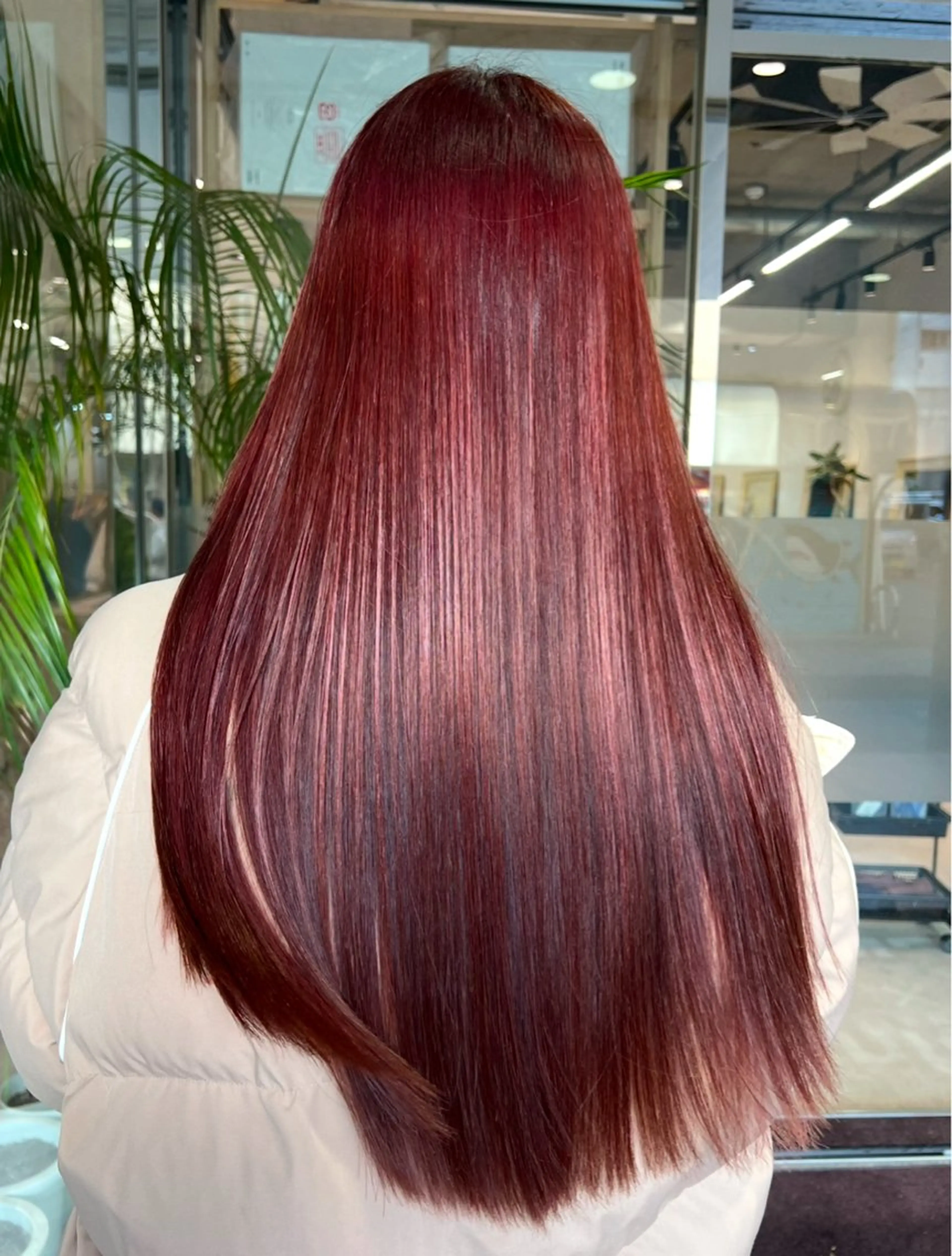 ロング カラー ヘアカラー トリートメント 中央林間ブリーチ艶髪 髪質改善　縮毛矯正のヘアスタイル