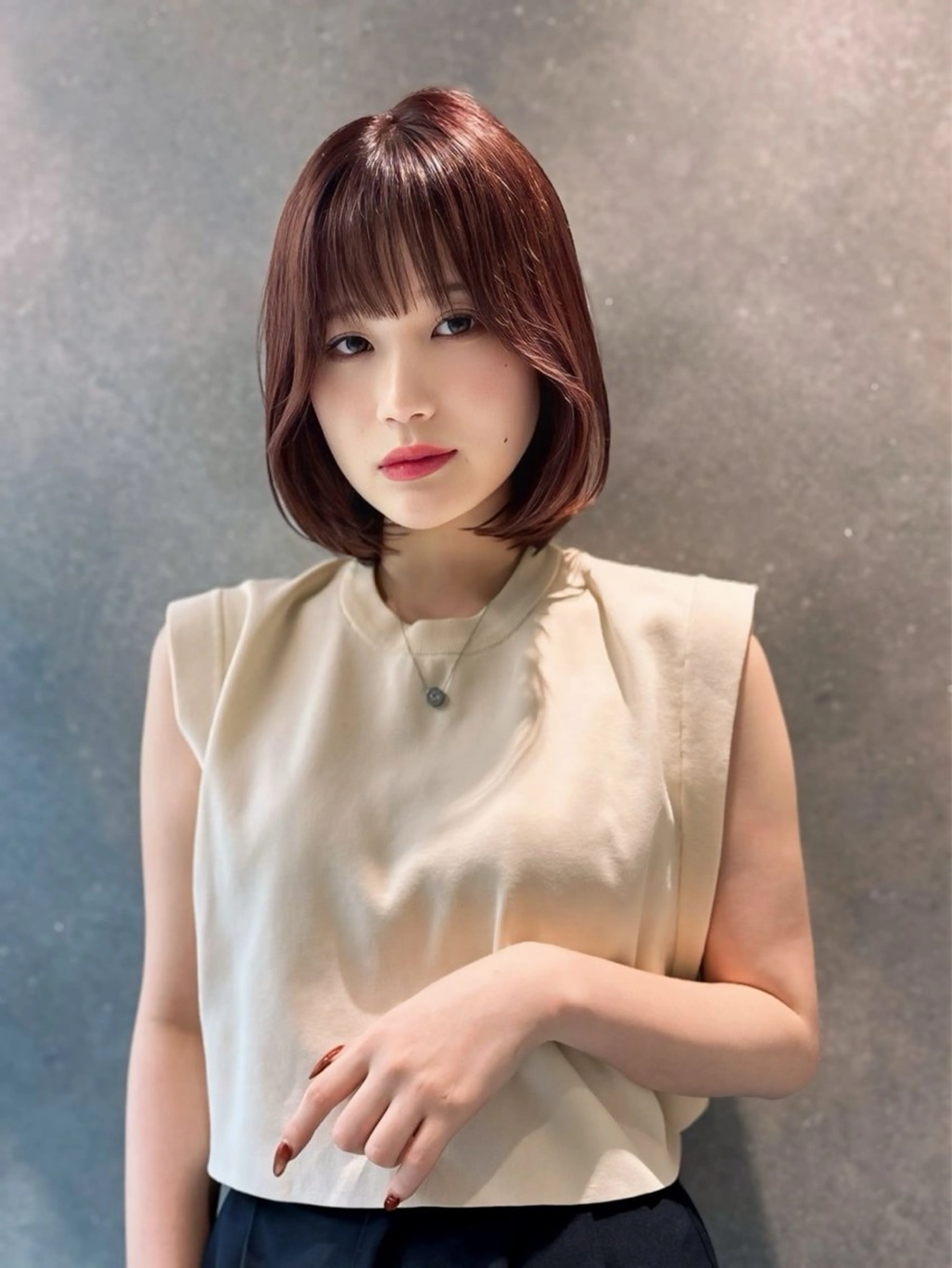 【🎀通常メニュー🎀】カット＋ブリーチなしダブルカラー＋トリートメント＋ヘアセットの写真