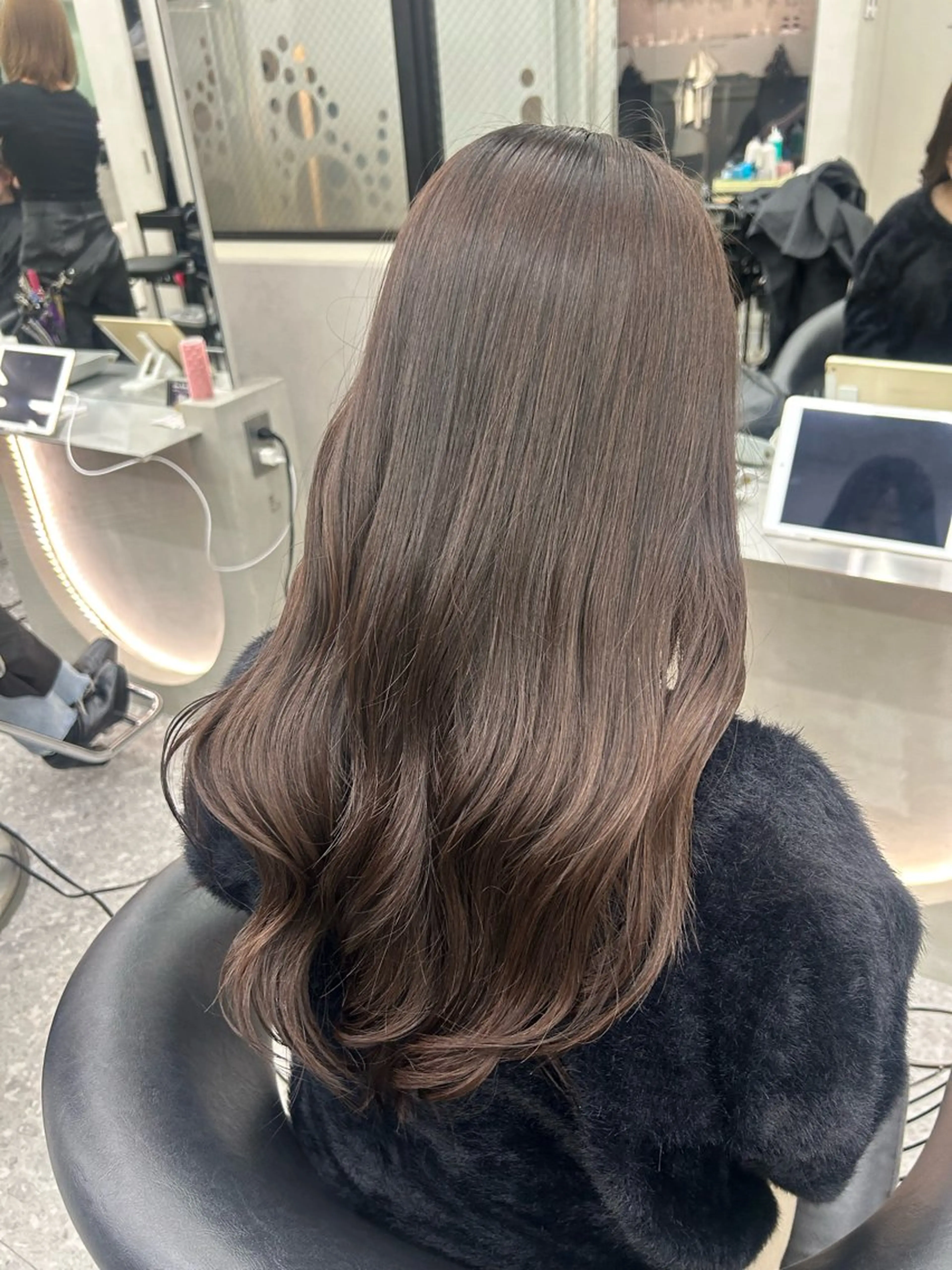 セミロング カラー ヘアアレンジ カット ヘアカラー トリートメント fumika🎀 韓国ヘア×ベージュのヘアスタイル