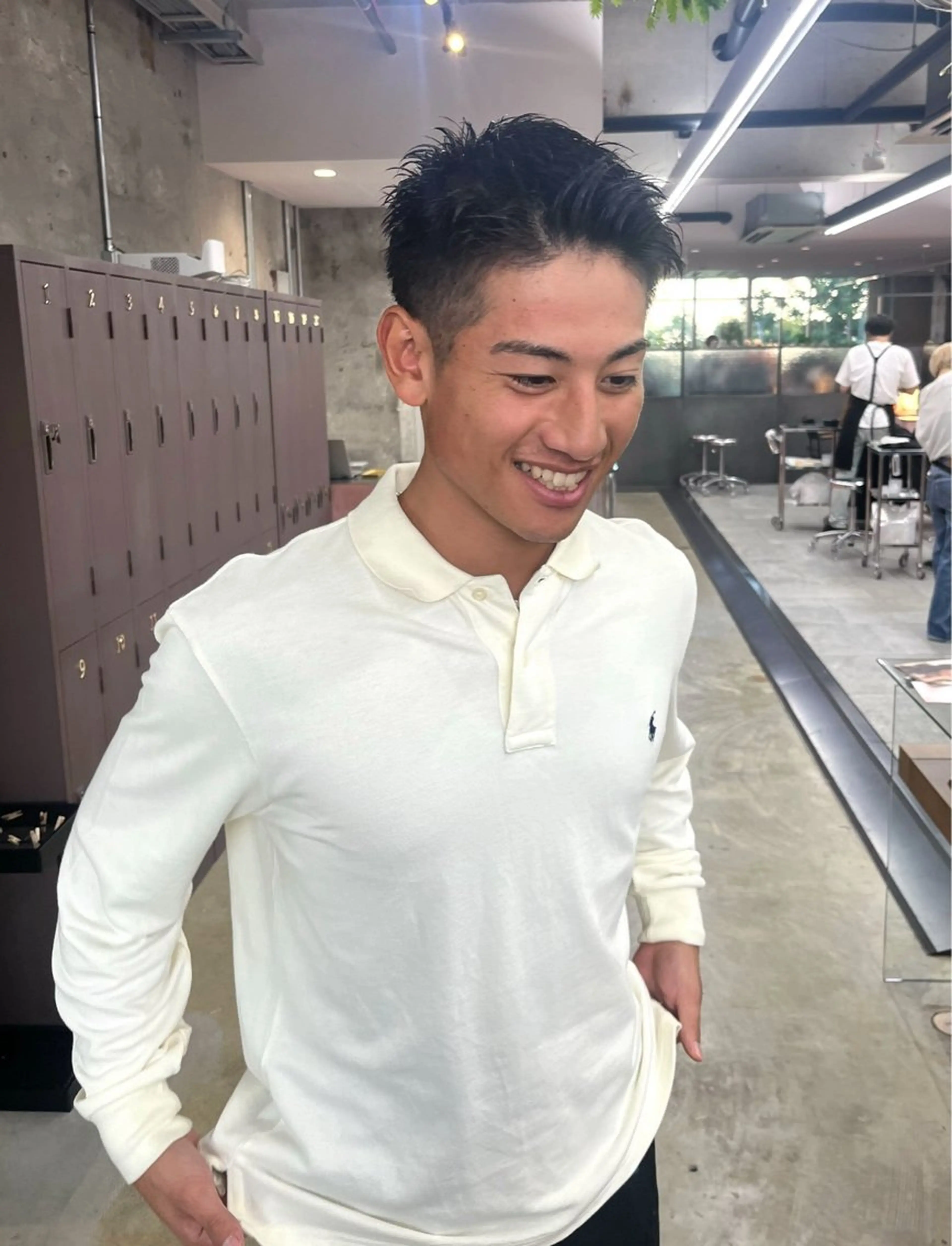 ショート メンズ ナガノリノ /ボブ/ ベージュ/暖色のヘアスタイル