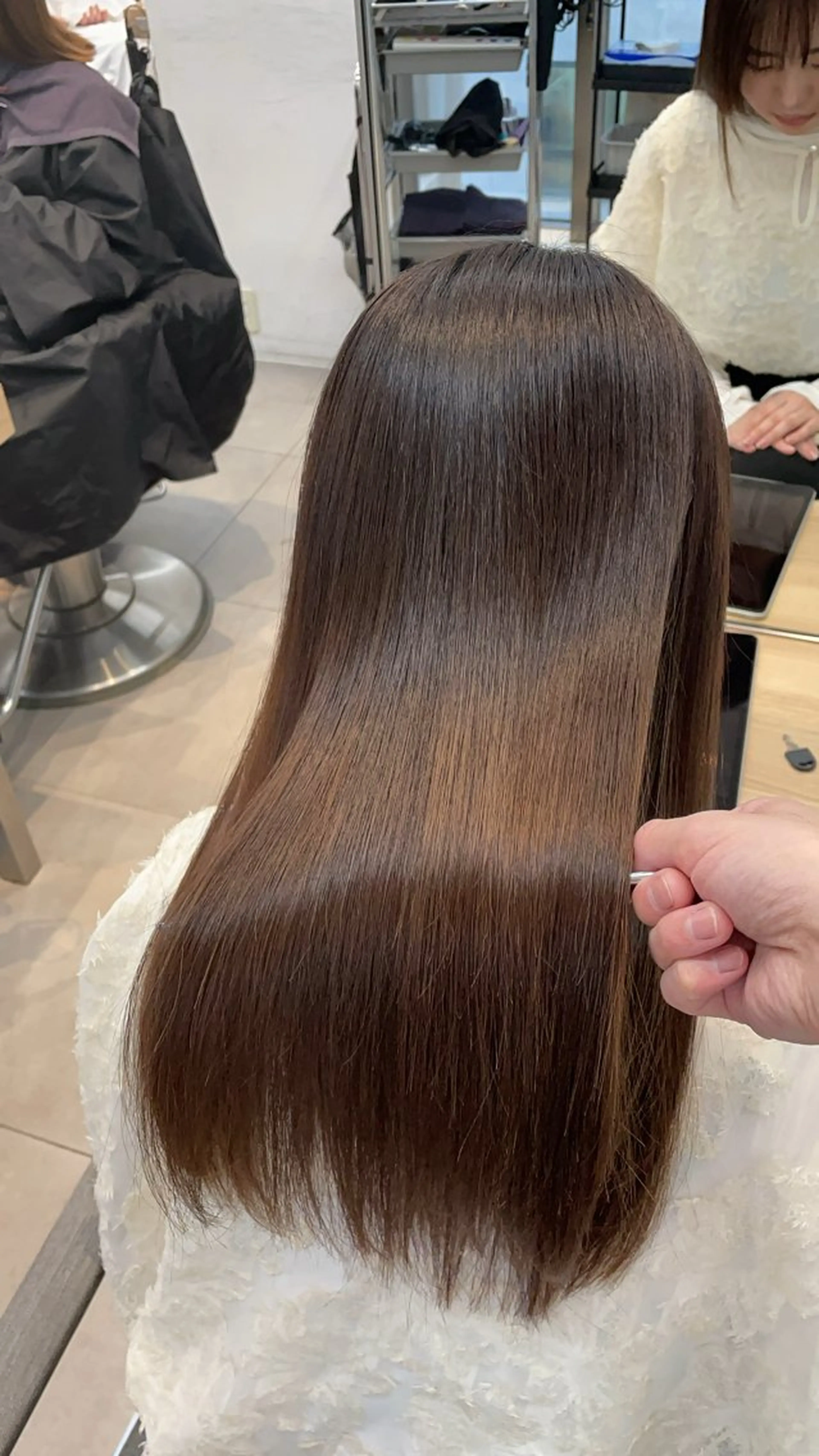 ロング カット 縮毛矯正 トリートメント ヘッドスパ ✨髪質改善✨美髪 矯正🫧小泉のヘアスタイル