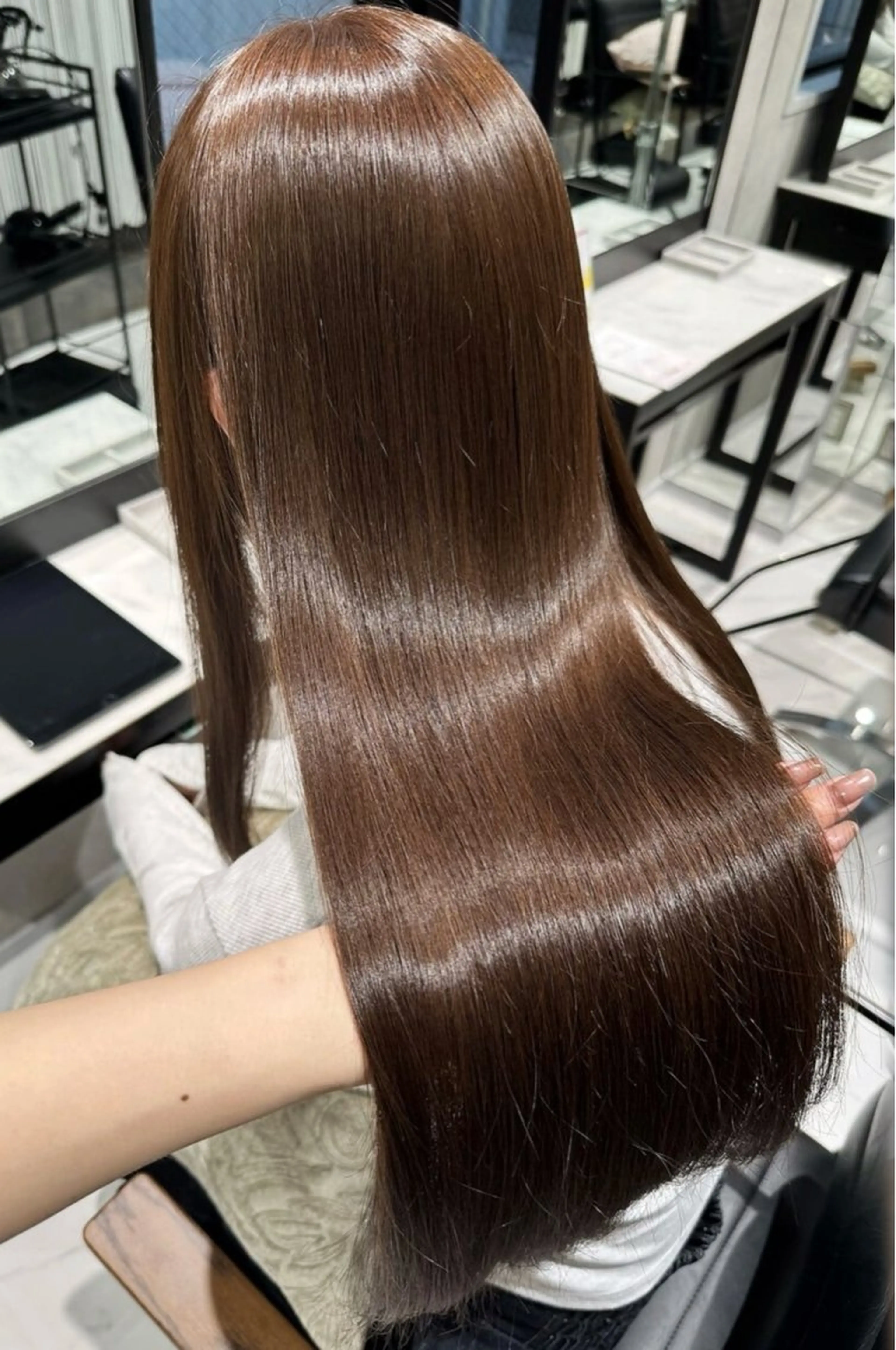 ロング ヘアカラー 髪質改善ピンクカラー 💞はな🫧🎀のヘアスタイル