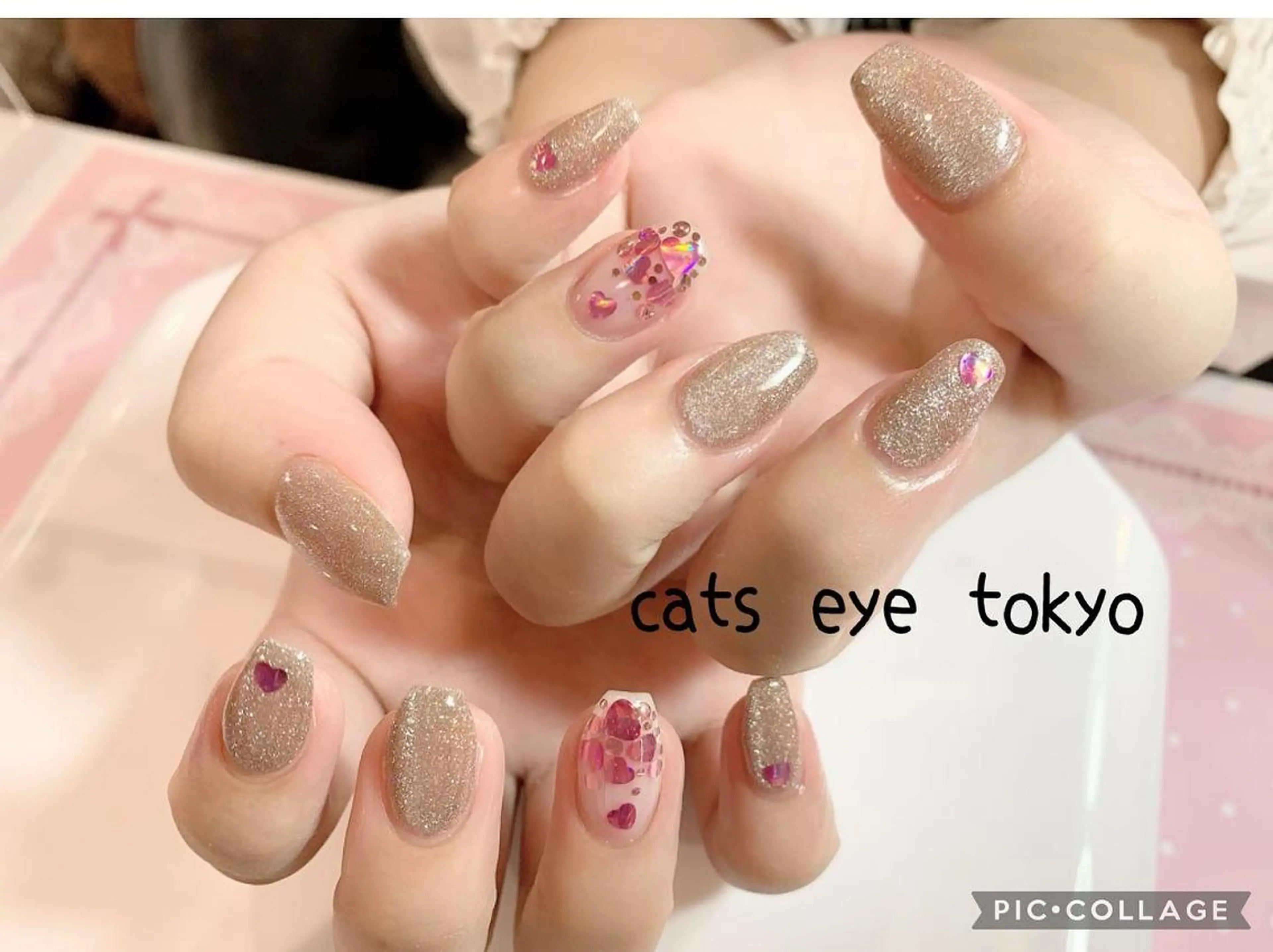 ネイル マツエク・マツパ ハート Cat's eye TOKYO 新宿店のネイルデザイン