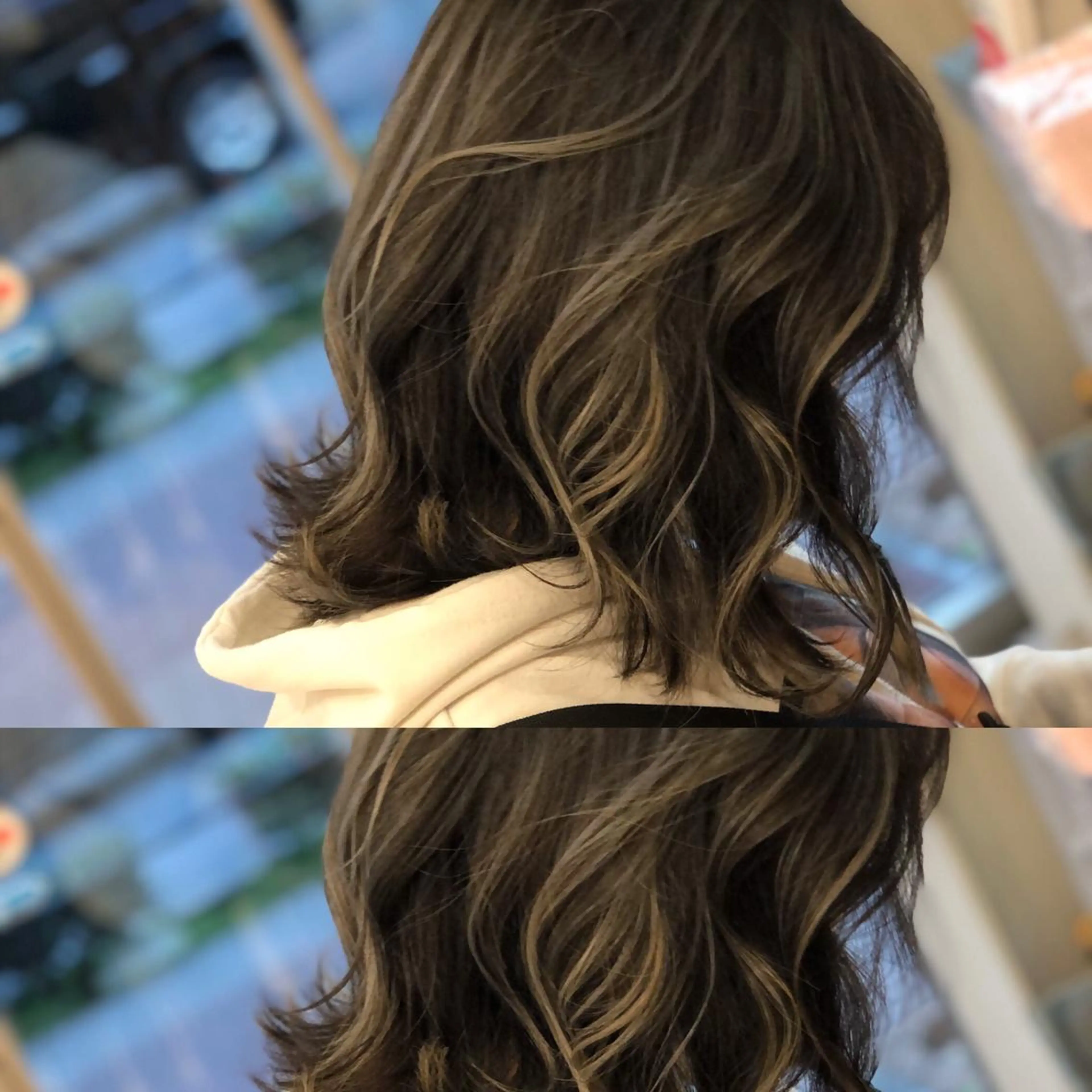 ミディアム カット ヘアカラー トリートメント Y Uのヘアスタイル