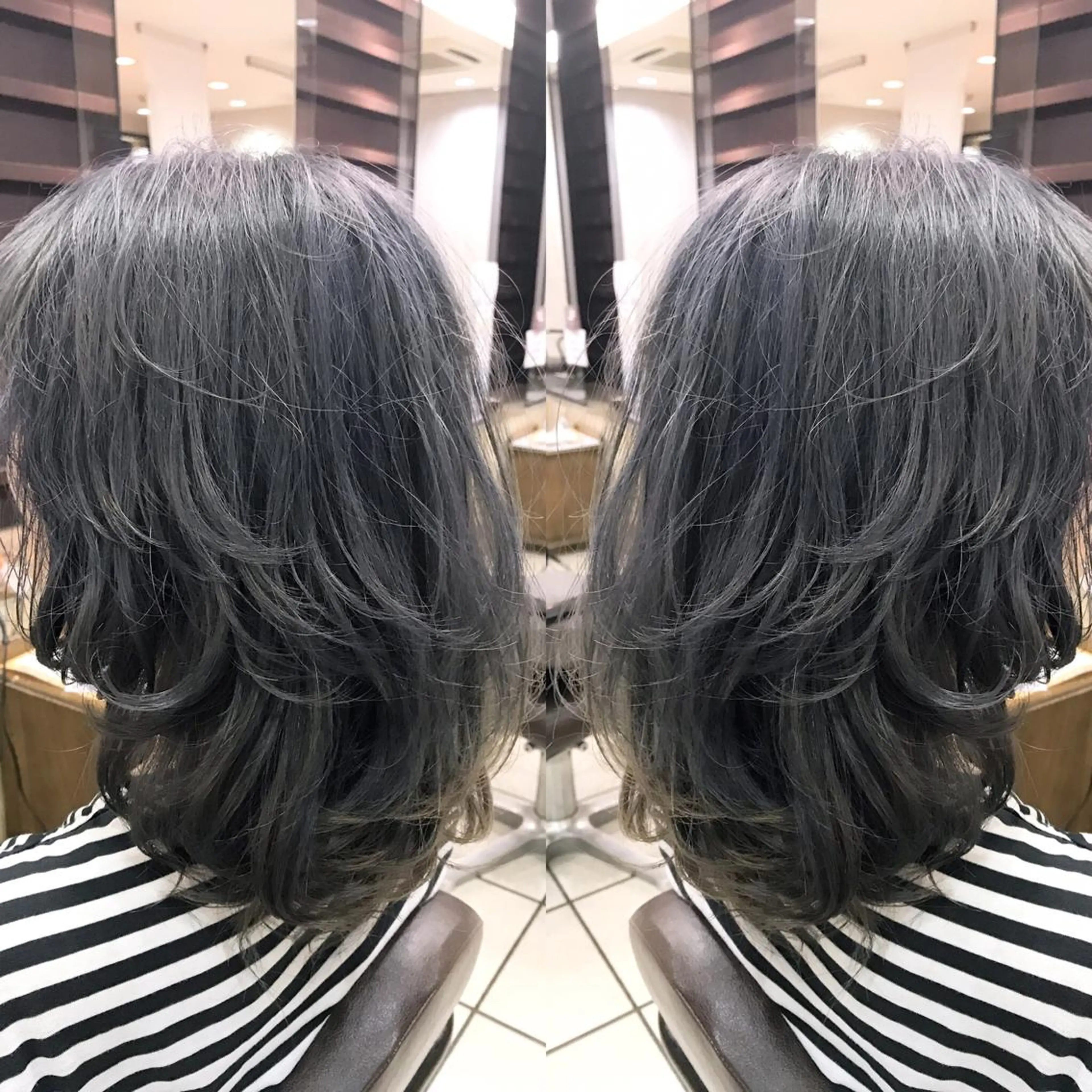 ミディアム カラー シールエクステ⭐️ オオミタクヤのヘアスタイル