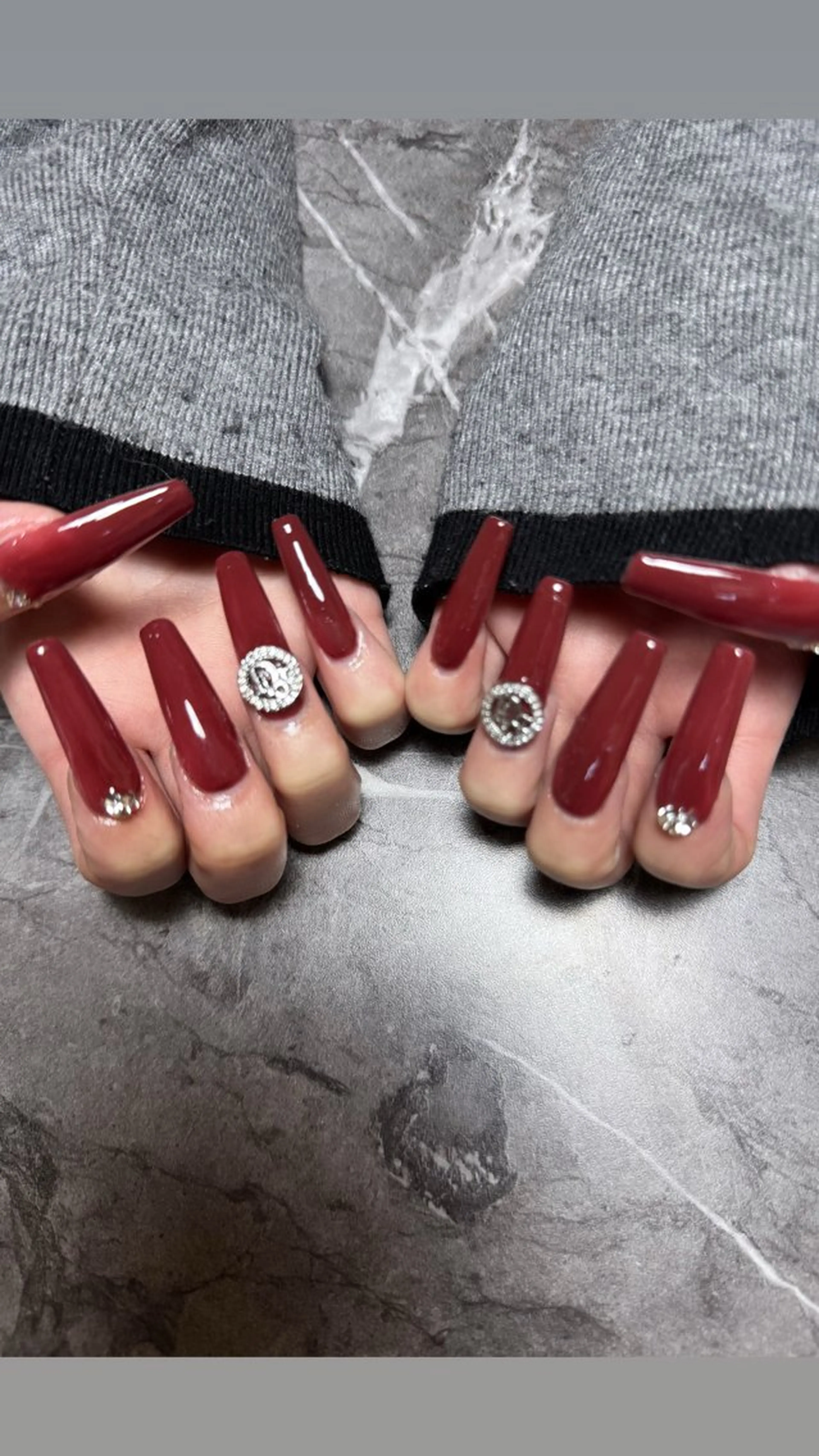 ネイル ロングネイル ネイルチップ ハンドネイル nail lam kykaのネイルデザイン