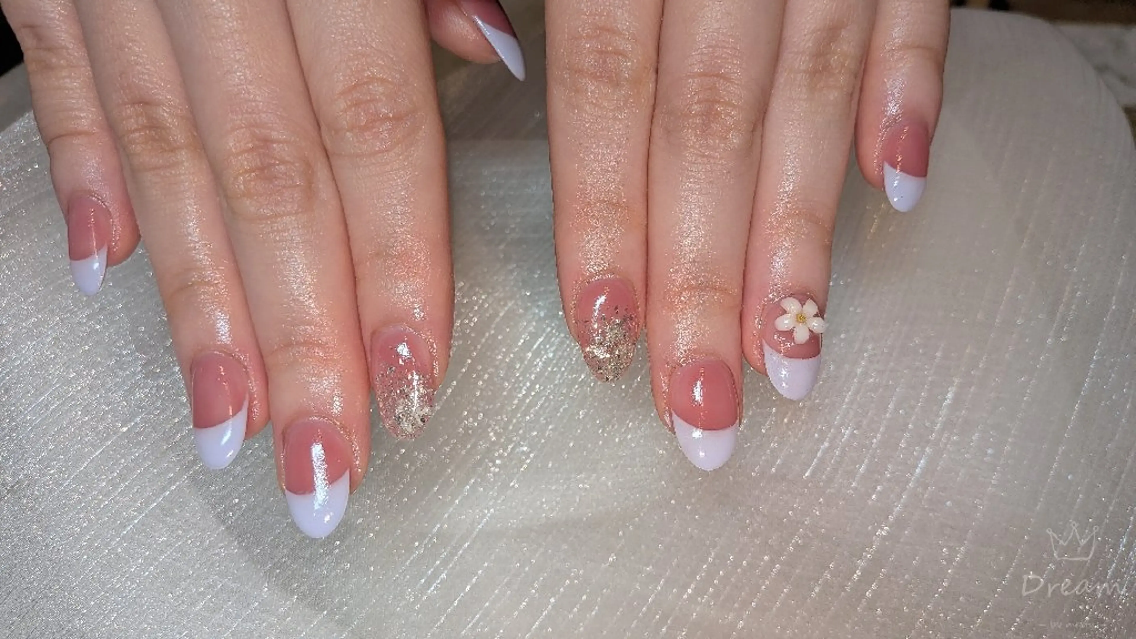 ネイル ハンドネイル ネイリストゆか💅 長さだし、深爪矯正のネイルデザイン