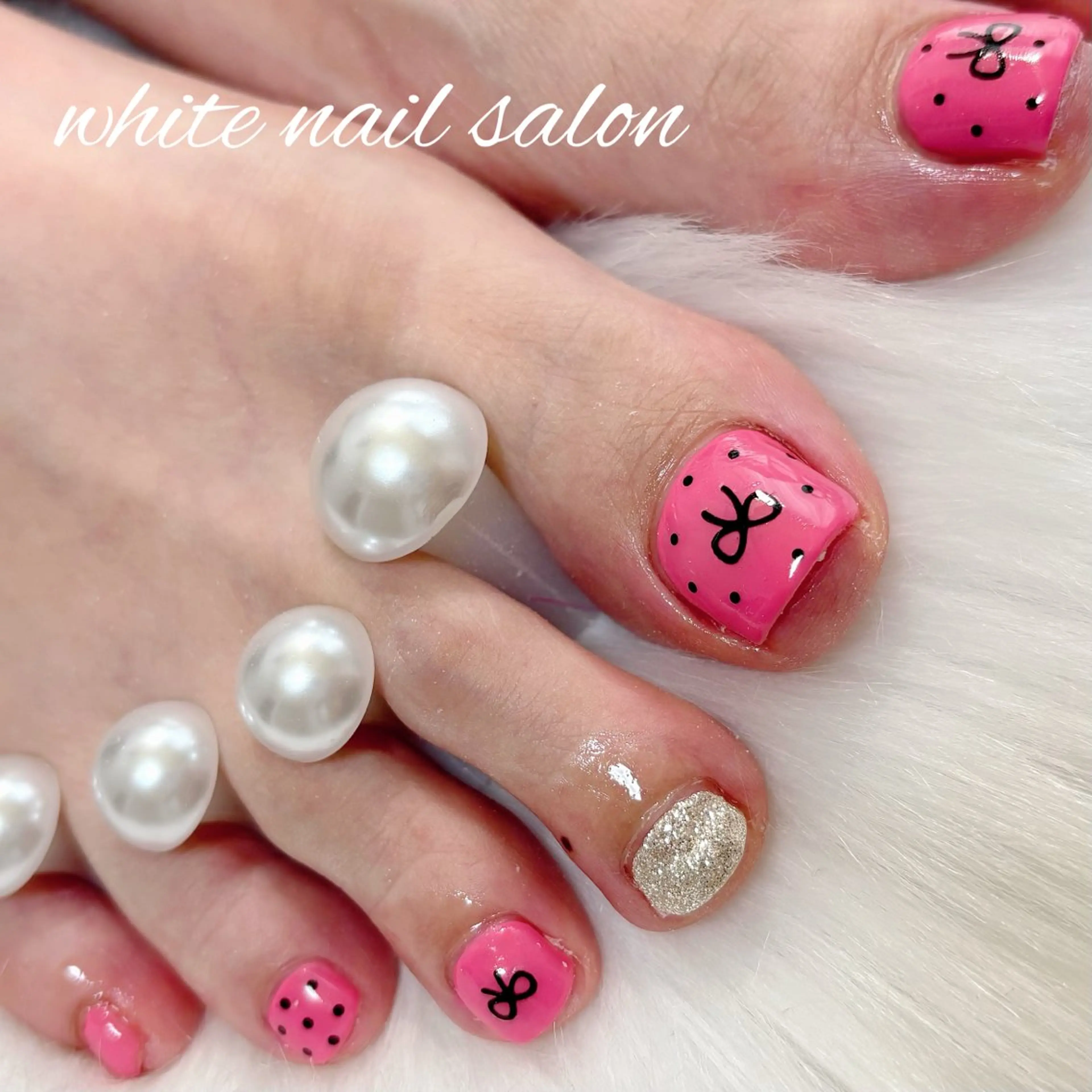 ネイル フットネイル フットネイル white nail salonのネイルデザイン