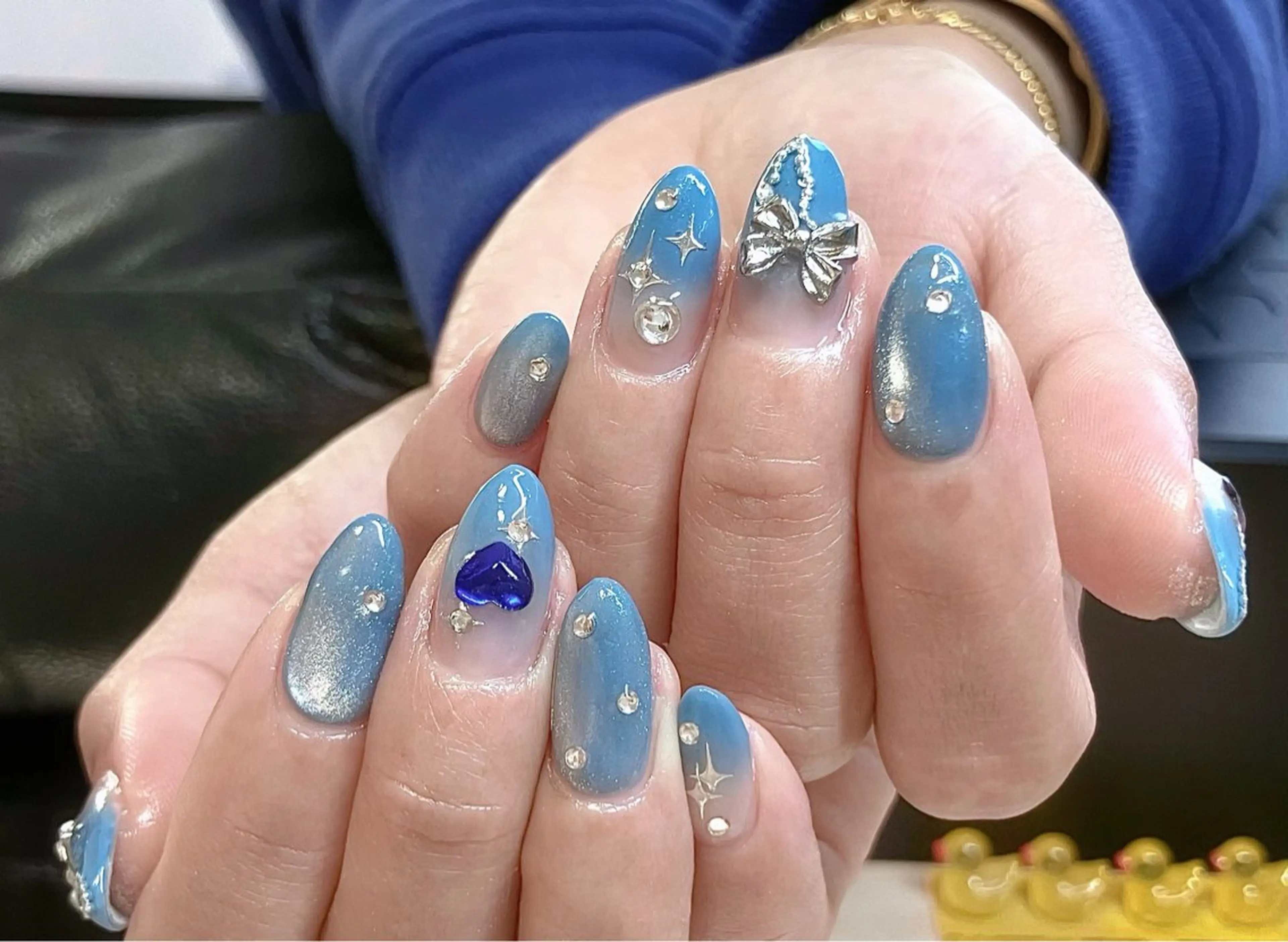 ネイル アートネイル ジェルネイル キラキラネイル マグネットネイル 大理石ネイル(マーブル) ハンドネイル RinRin　nail所属・孔 ジンシェンのネイルデザイン