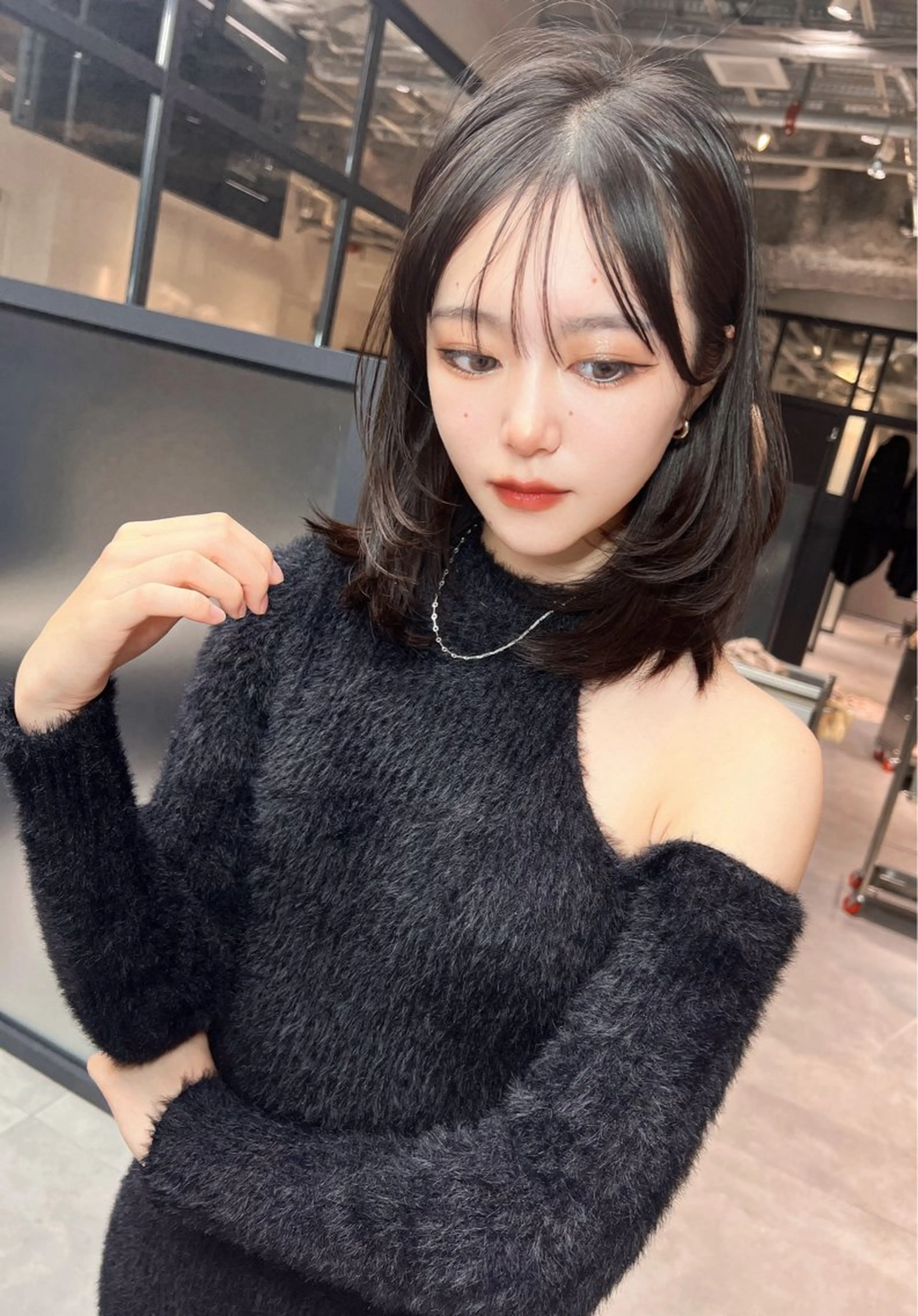 ミディアム 銀座/韓国/ワンホン 🤍艶髪🖤nahoのヘアスタイル