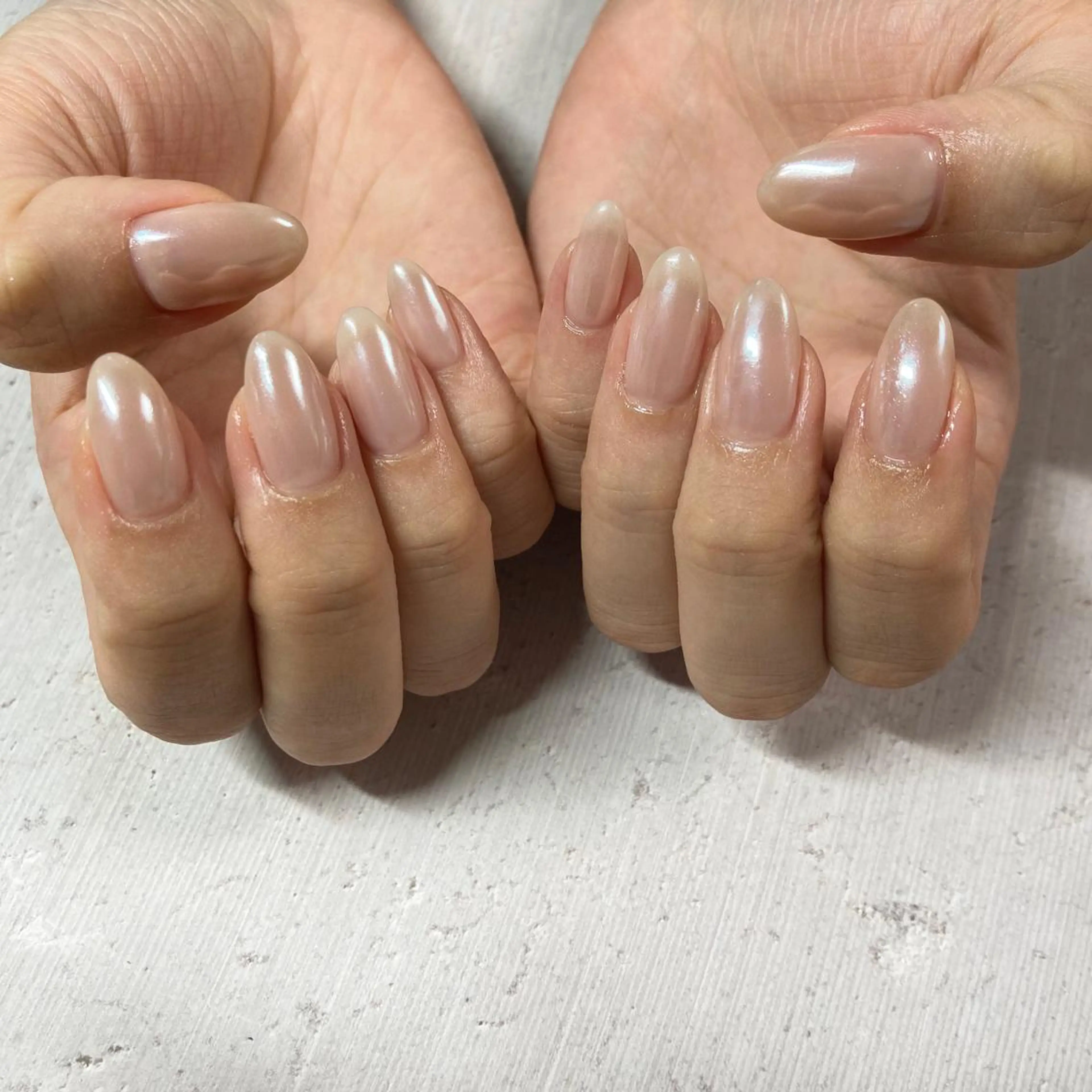 ネイル オーロラネイル ワンカラーネイル nails by sayaのネイルデザイン