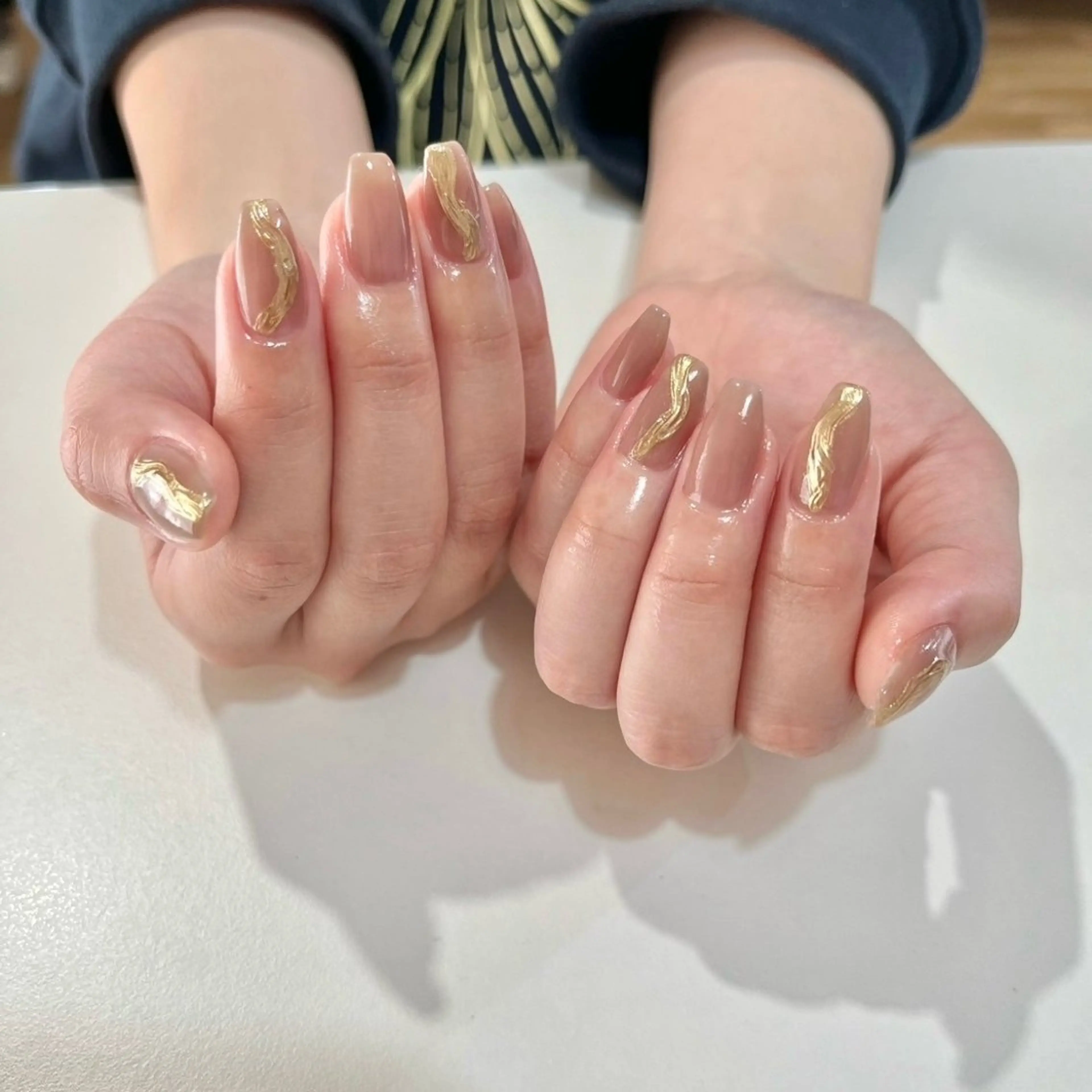 ネイル ゴールド ミラーネイル maeyama misakiのネイルデザイン