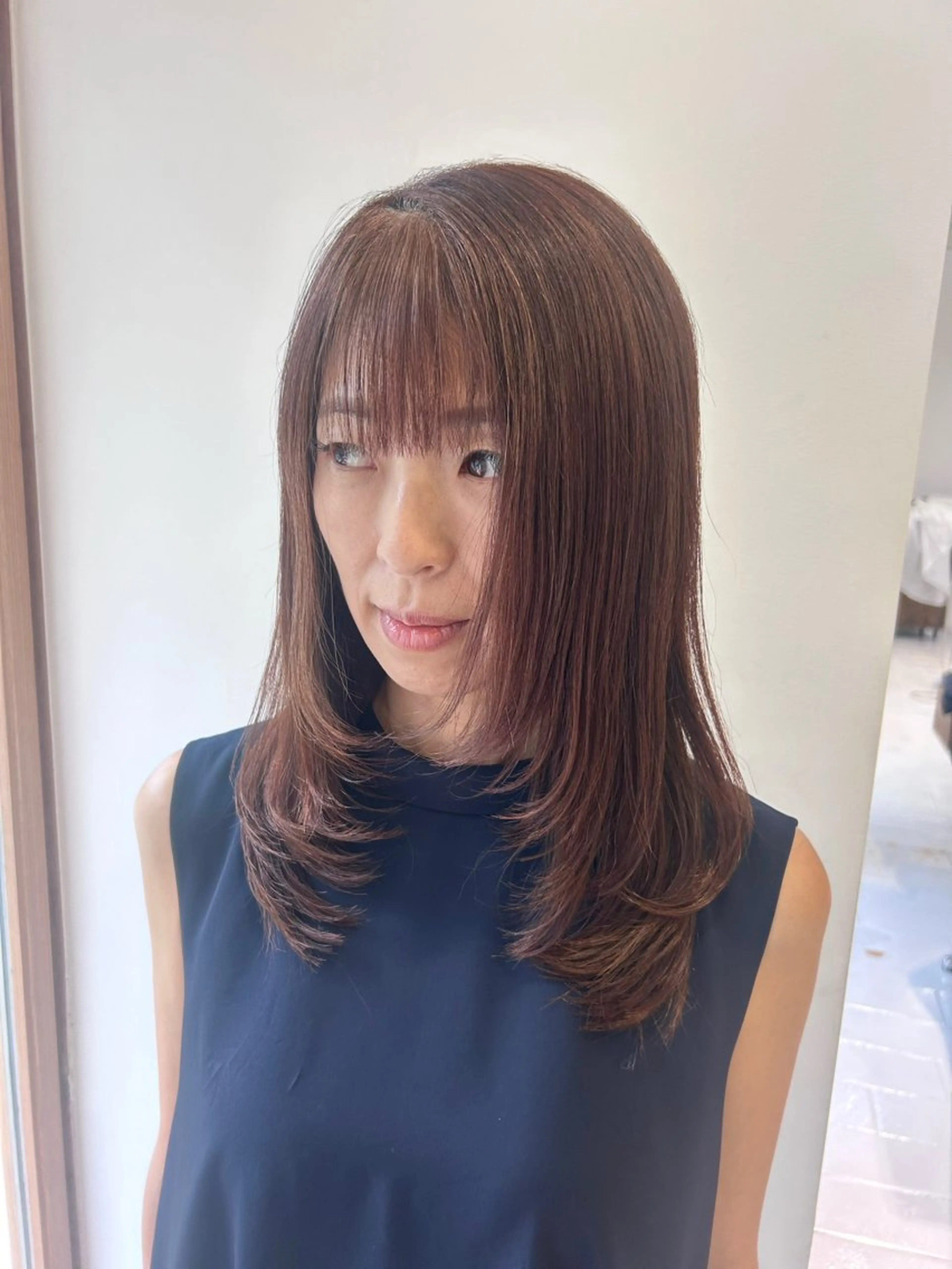 セミロング ウルフレイヤー🐺 ヒナ🩶のヘアスタイル