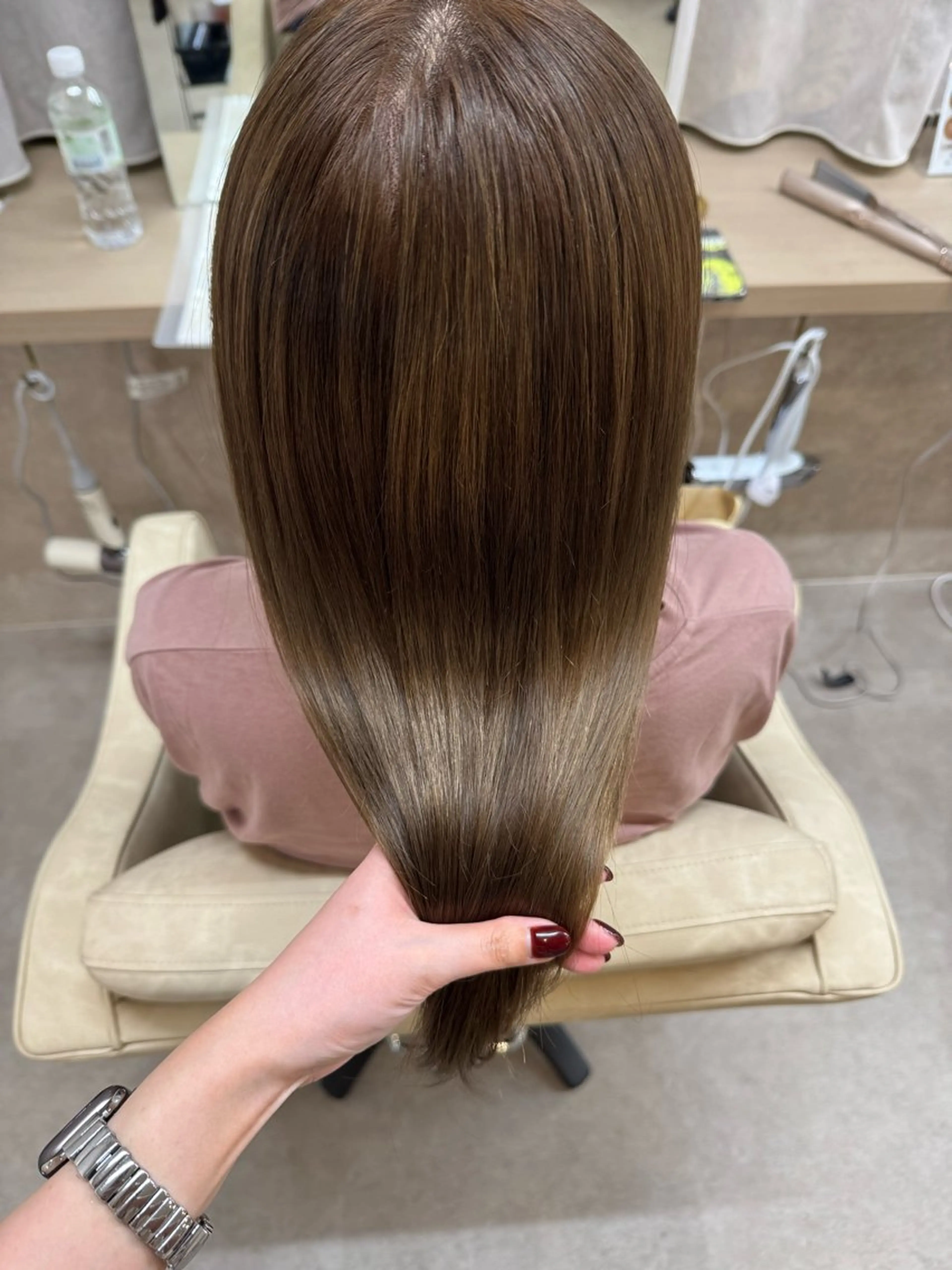 ロング カラー カット ヘアカラー トリートメント ともか/美髪透明感 カラー/顔周りカットのヘアスタイル