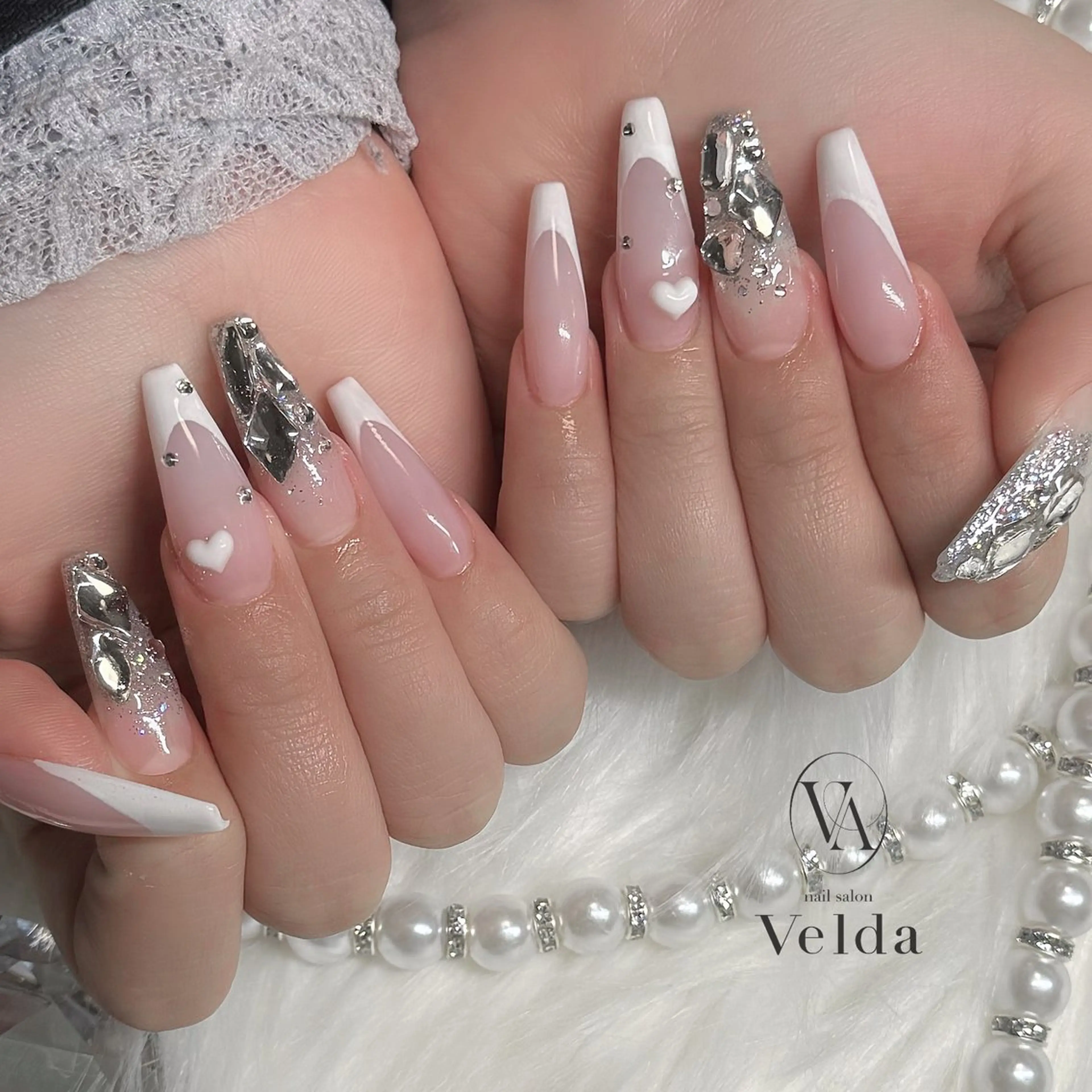 ネイル フレンチネイル グラデーション 💎スカルプ💎 Velda(ベルダ)のネイルデザイン