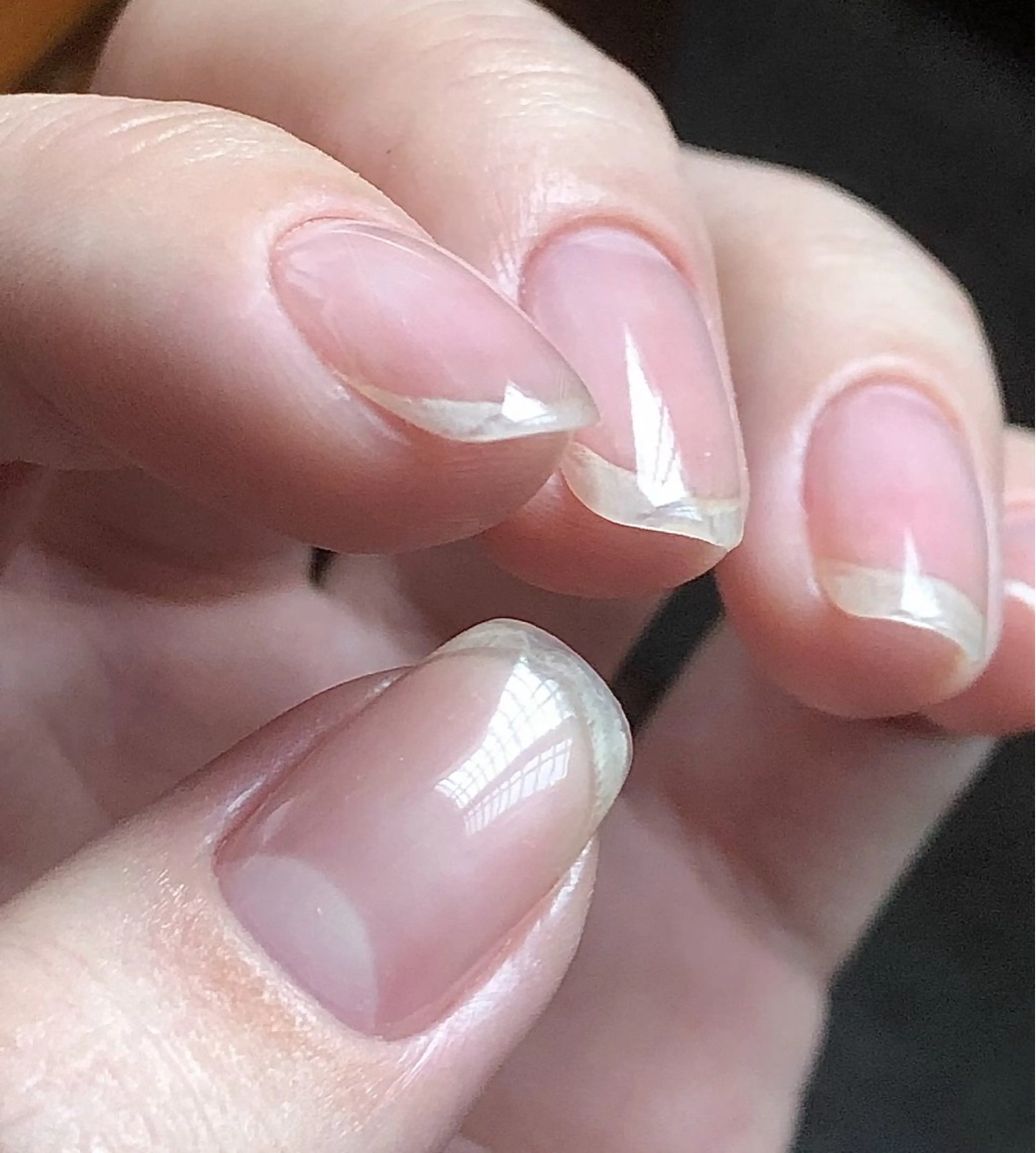シンプルクリアネイルの写真