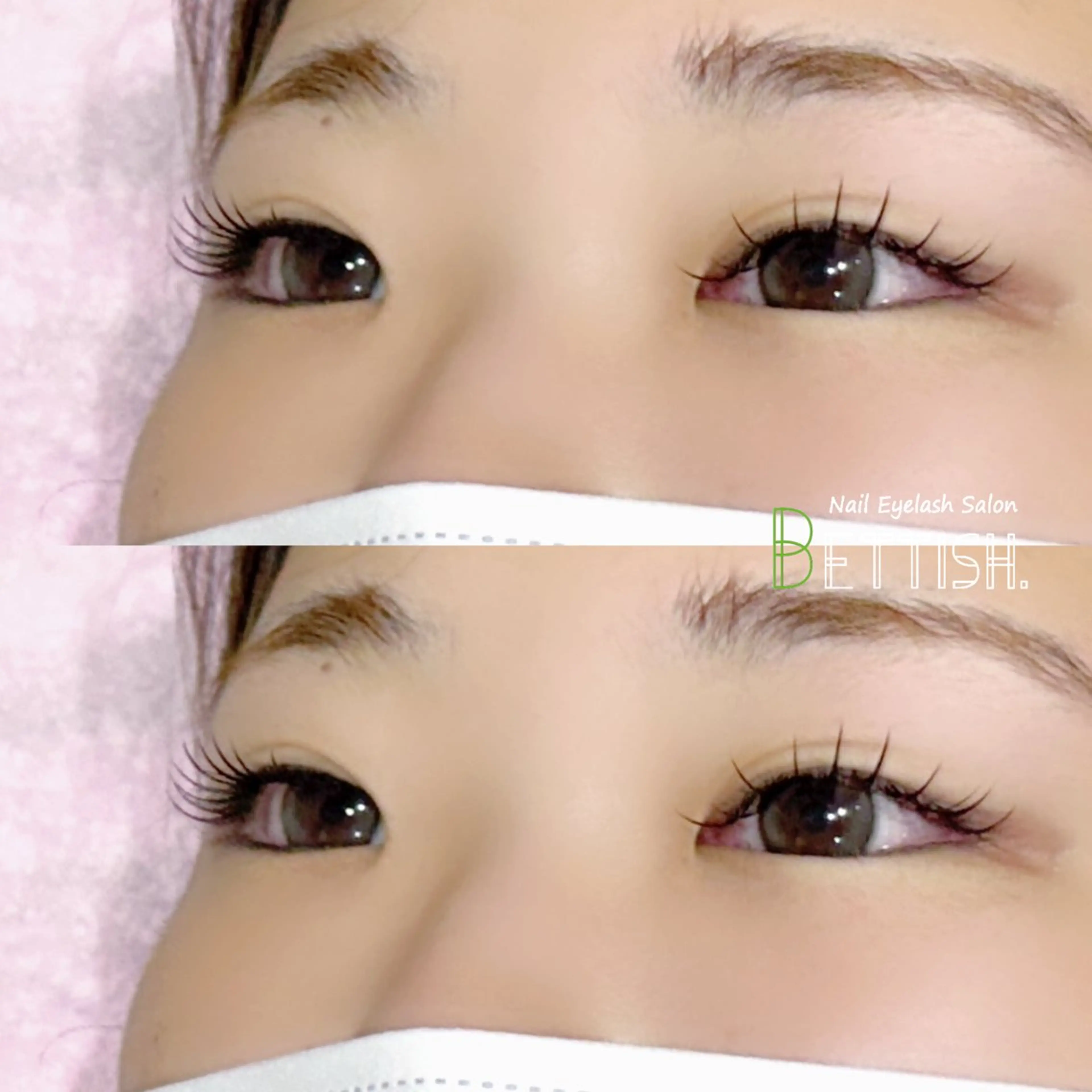 マツエク・マツパ フラットラッシュ BETTISH🩵 SERIのマツエク・マツパデザイン